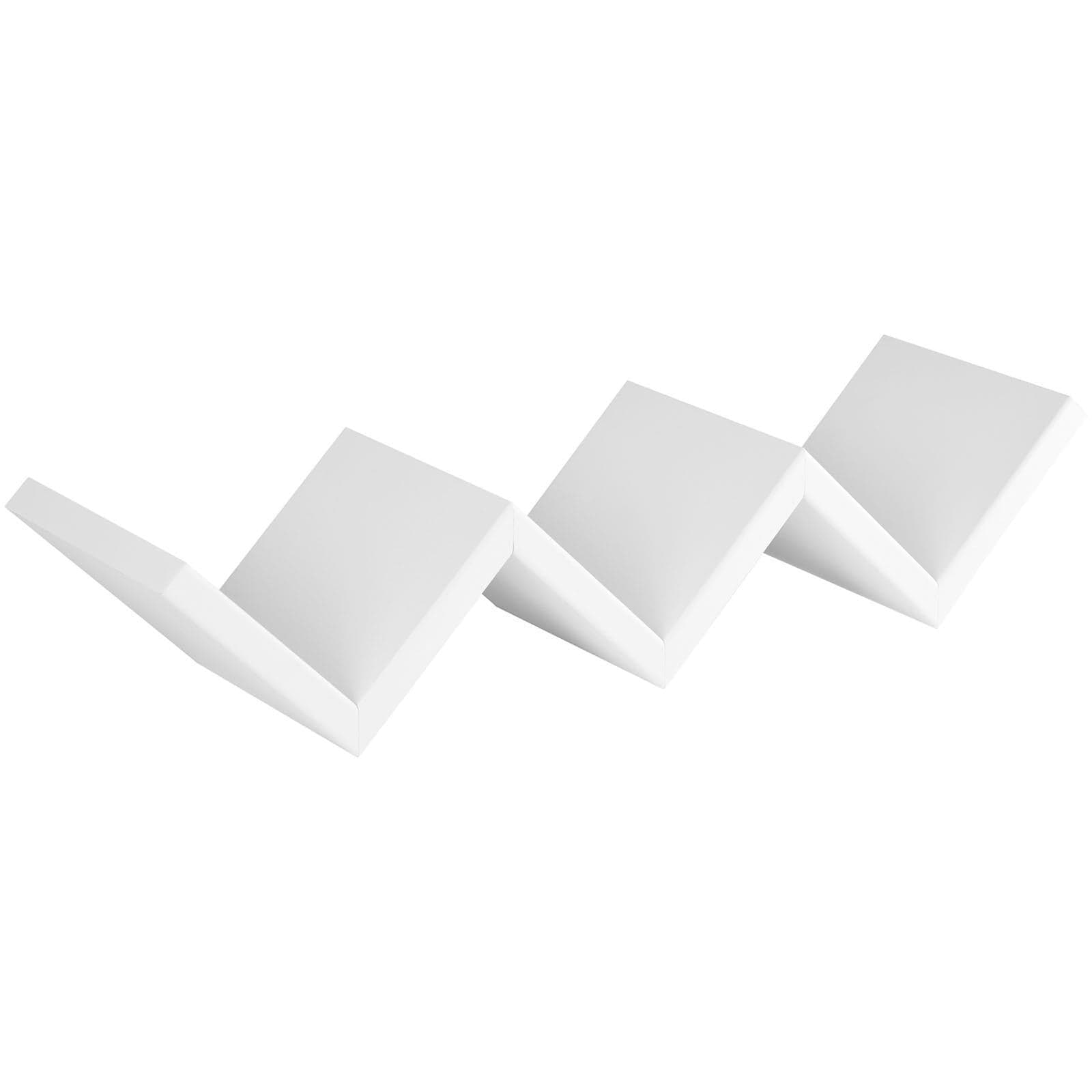 Mensola in legno "Zig Zag" da parete design moderno con fissaggio a scomparsa Casa e cucina/Organizzazione interni/Porta oggetti cassetti e scaffali/Mensole da muro Decor Space - Altamura, Commerciovirtuoso.it