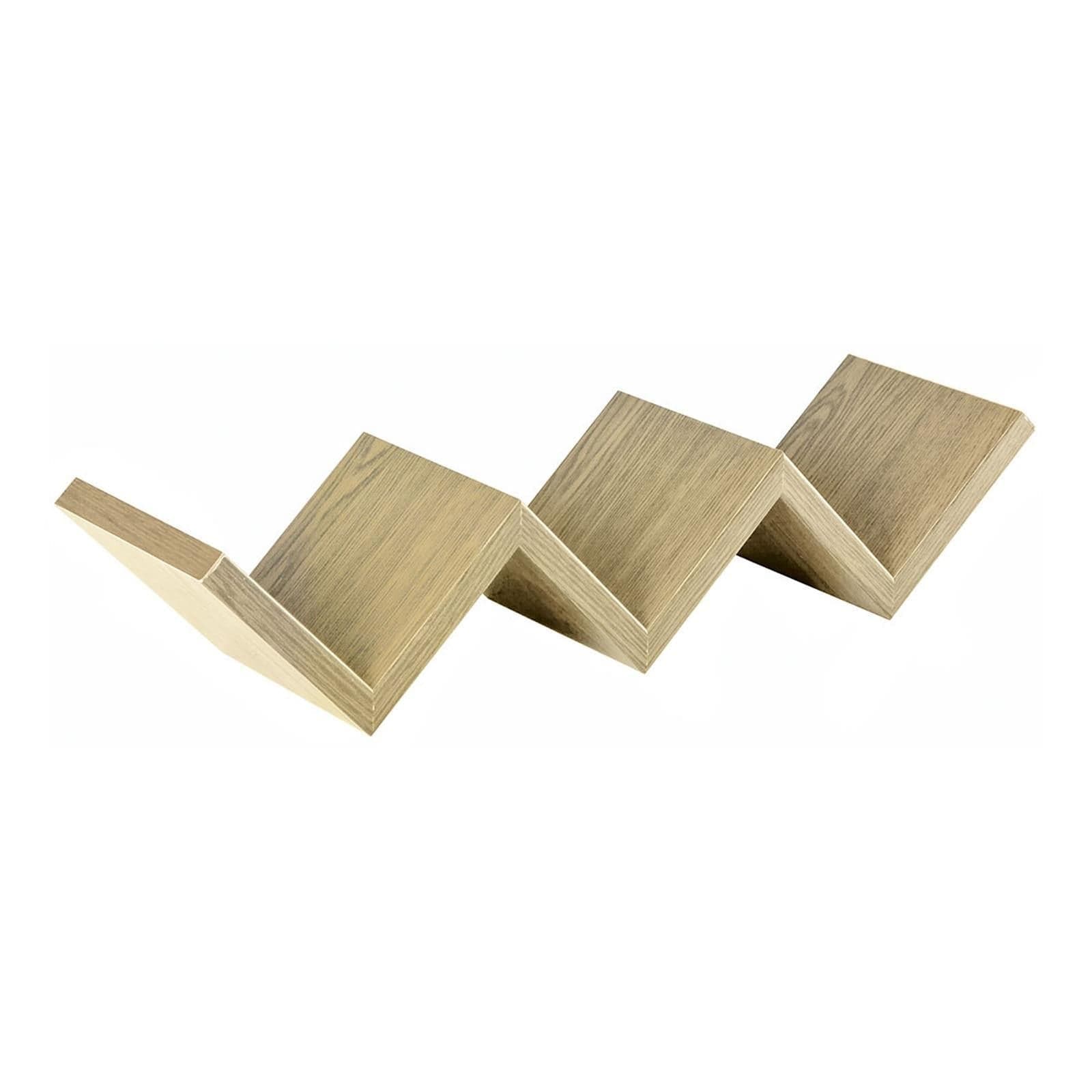 Mensola in legno "Zig Zag" da parete design moderno con fissaggio a scomparsa Casa e cucina/Organizzazione interni/Porta oggetti cassetti e scaffali/Mensole da muro Decor Space - Altamura, Commerciovirtuoso.it