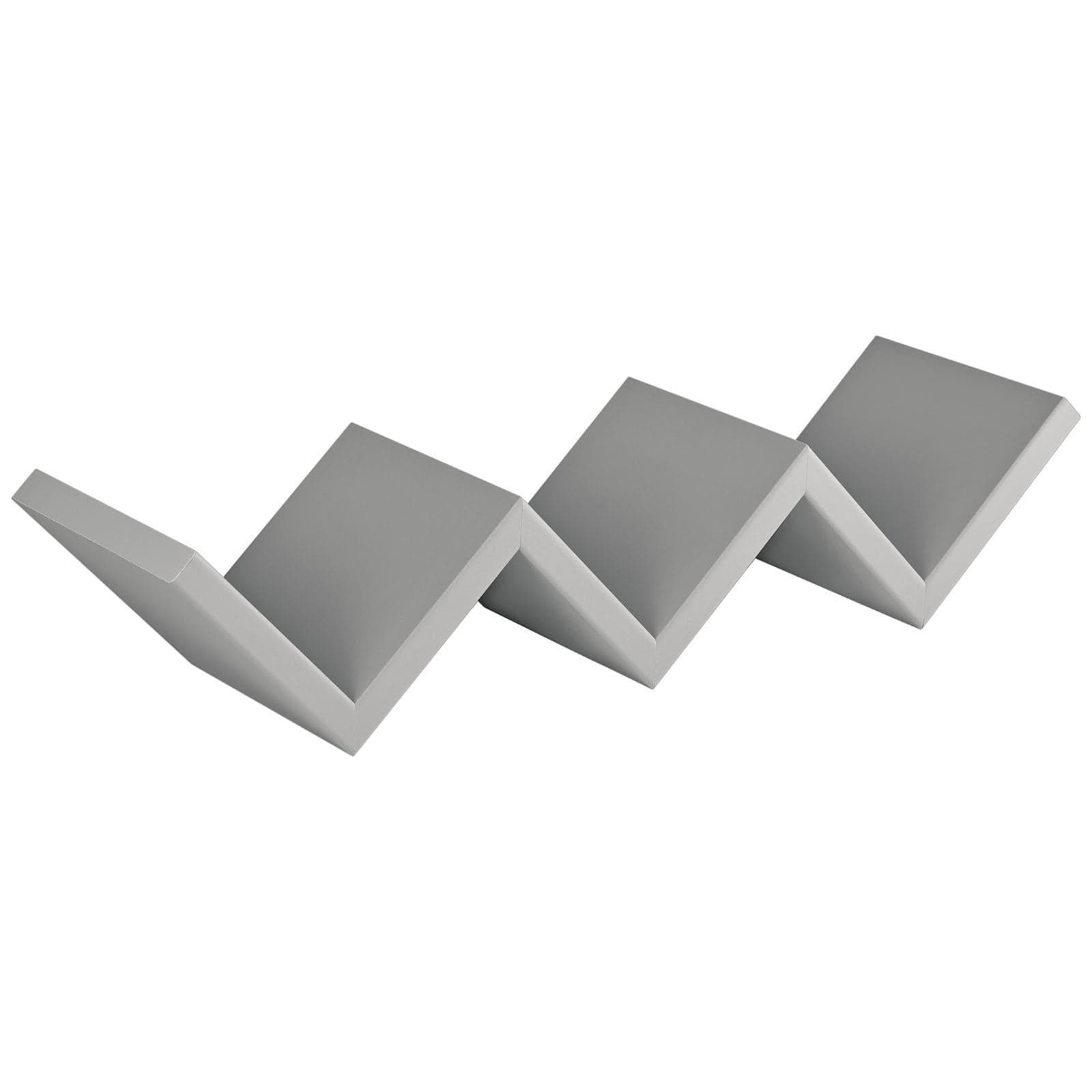 Mensola in legno "Zig Zag" da parete design moderno con fissaggio a scomparsa Casa e cucina/Organizzazione interni/Porta oggetti cassetti e scaffali/Mensole da muro Decor Space - Altamura, Commerciovirtuoso.it