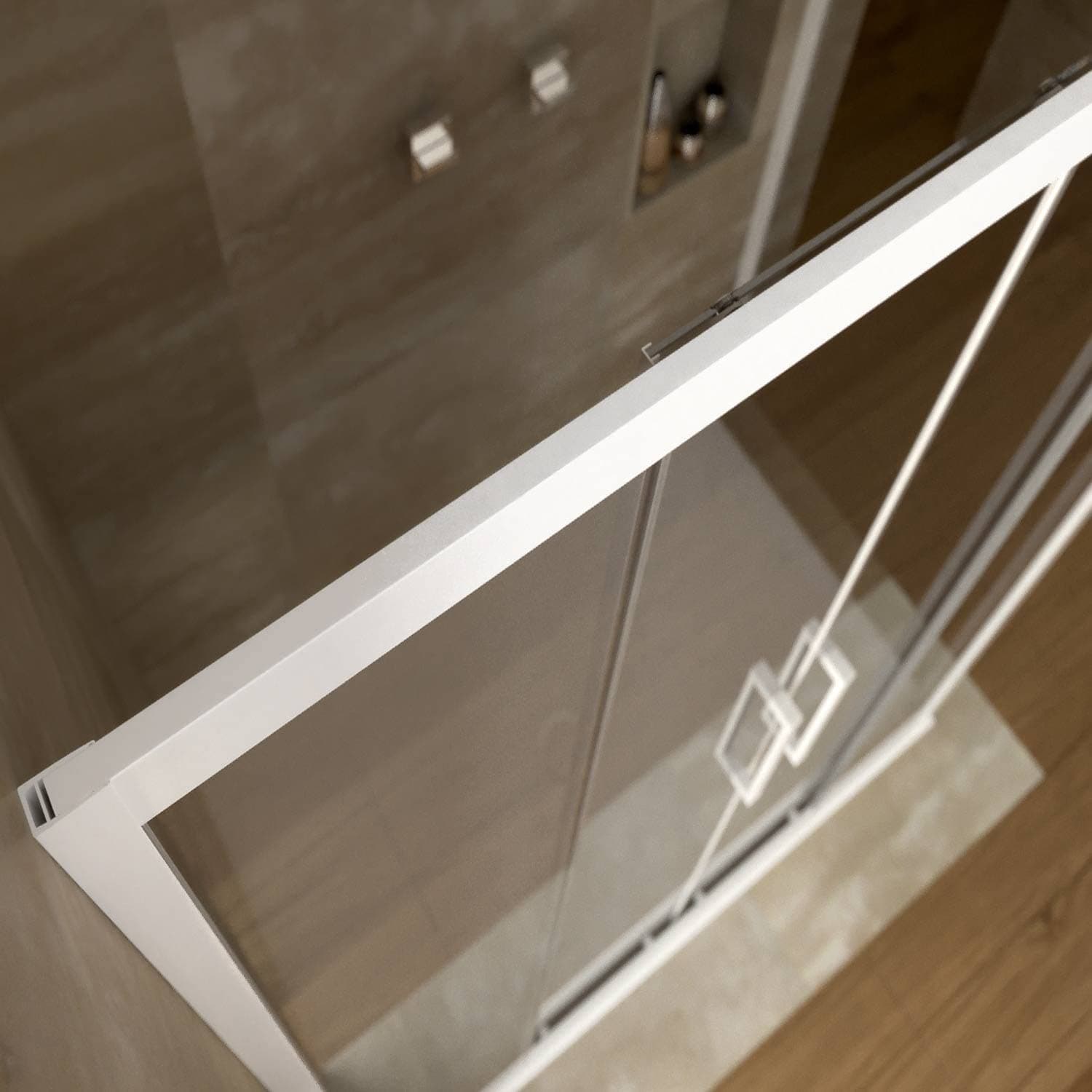 Box doccia 3 Lati "Aurora" in cristallo 6 mm con profili in PVC apertura centrale riducibile "Made in Italy" Fai da te/Attrezzature per cucine e bagni/Attrezzature per bagni/Docce e componenti doccia/Box doccia Decor Space - Altamura, Commerciovirtuoso.it