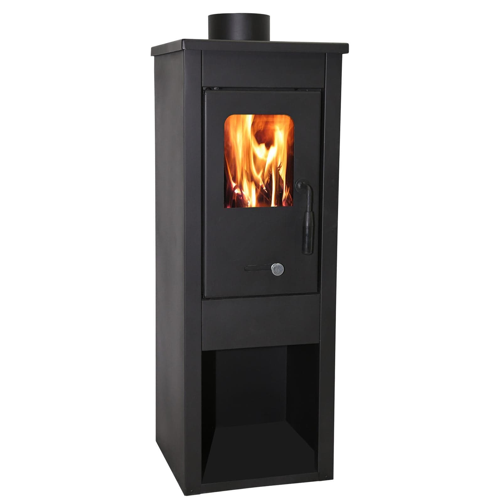 Stufa a legna in acciaio "Era" 6,8 kw h 94 cm Made in Italy - 6