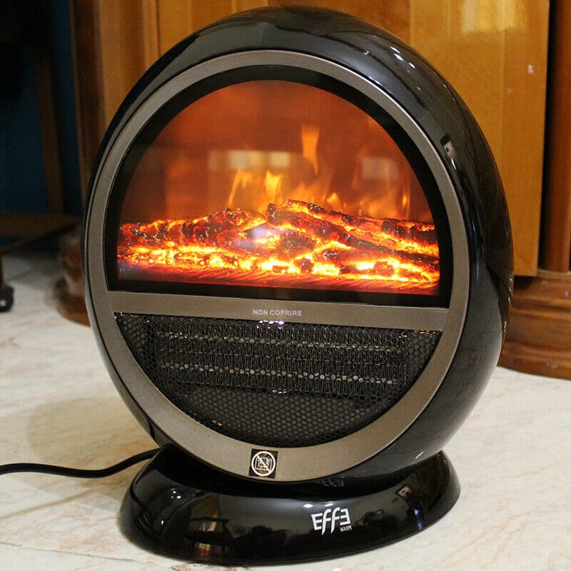 Termoventilatore elettrico da terra con fiamma finta e vetro temperato da 1500 W in Stufe elettriche Decor Space - Altamura, commercioVirtuoso.it