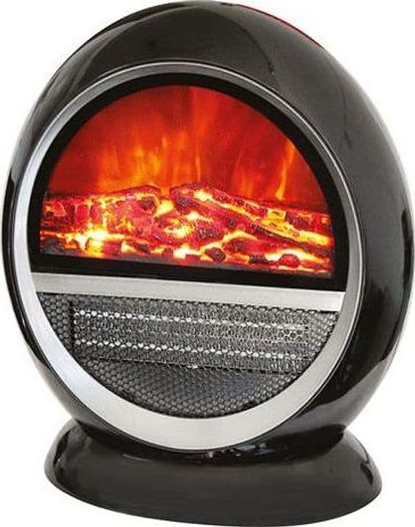 Termoventilatore elettrico da terra con fiamma finta e vetro temperato da 1500 W in Stufe elettriche Decor Space - Altamura, commercioVirtuoso.it