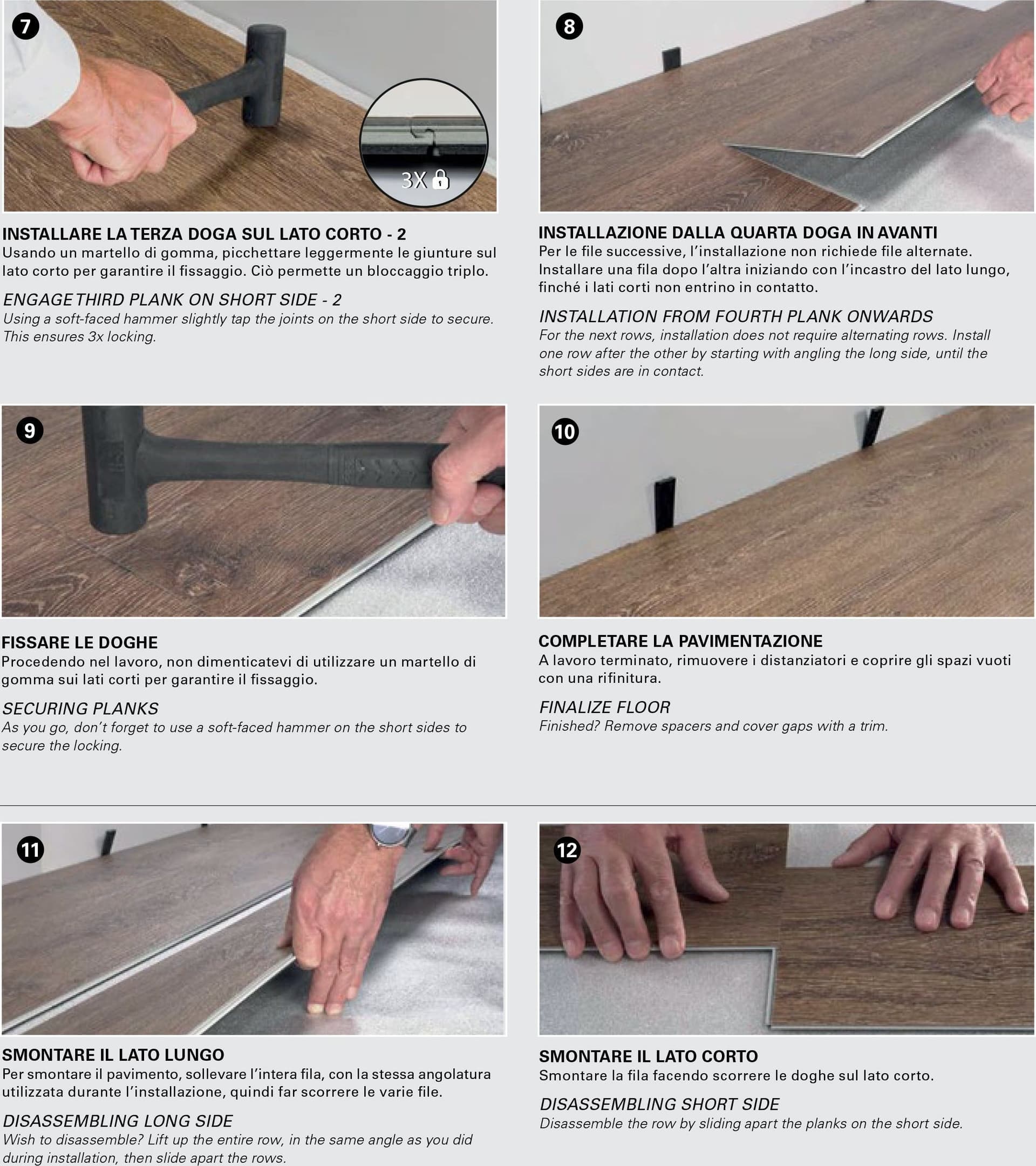Pavimento laminato ad incastro con tappetino "Vinyl" pannelli di rivestimento a secco effetto legno Fai da te/Prodotti per la costruzione/Materiali da costruzione/Pavimenti/Materiali per pavimenti/Pavimenti di PVC Decor Space - Altamura, Commerciovirtuoso.it
