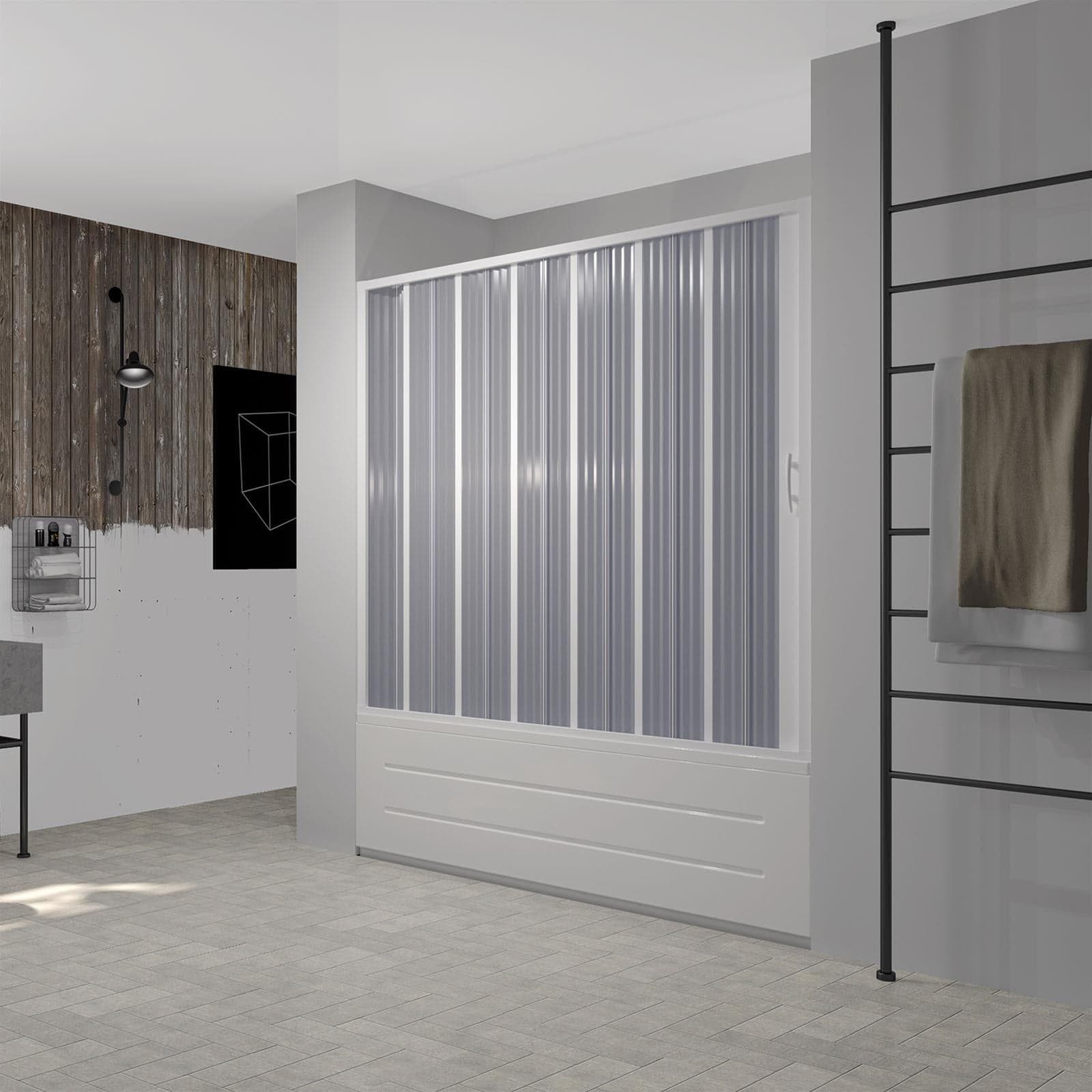 Box sopra vasca a nicchia "Flex" con fascia larga apertura laterale a soffietto riducibile "Made in Italy" Casa e cucina/Bagno/Mobili da bagno/Mobiletti e armadietti/Mobili a muro Decor Space - Altamura, Commerciovirtuoso.it