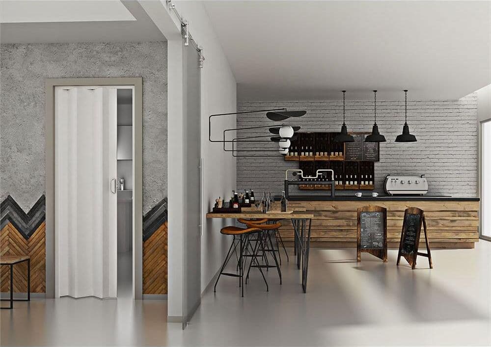 Porta a soffietto "Monica" da Interno 83 x h 214 cm in PVC "Made in Italy" in Porte a soffietto Decor Space - Altamura, commercioVirtuoso.it