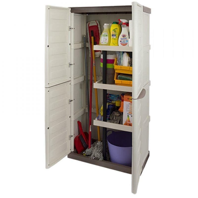 Armadio da interno ed esterno portascope in resina con ripiani "Made in Italy" Giardino e giardinaggio/Organizzazione esterni e alloggiamento/Armadietti e credenze Decor Space - Altamura, Commerciovirtuoso.it