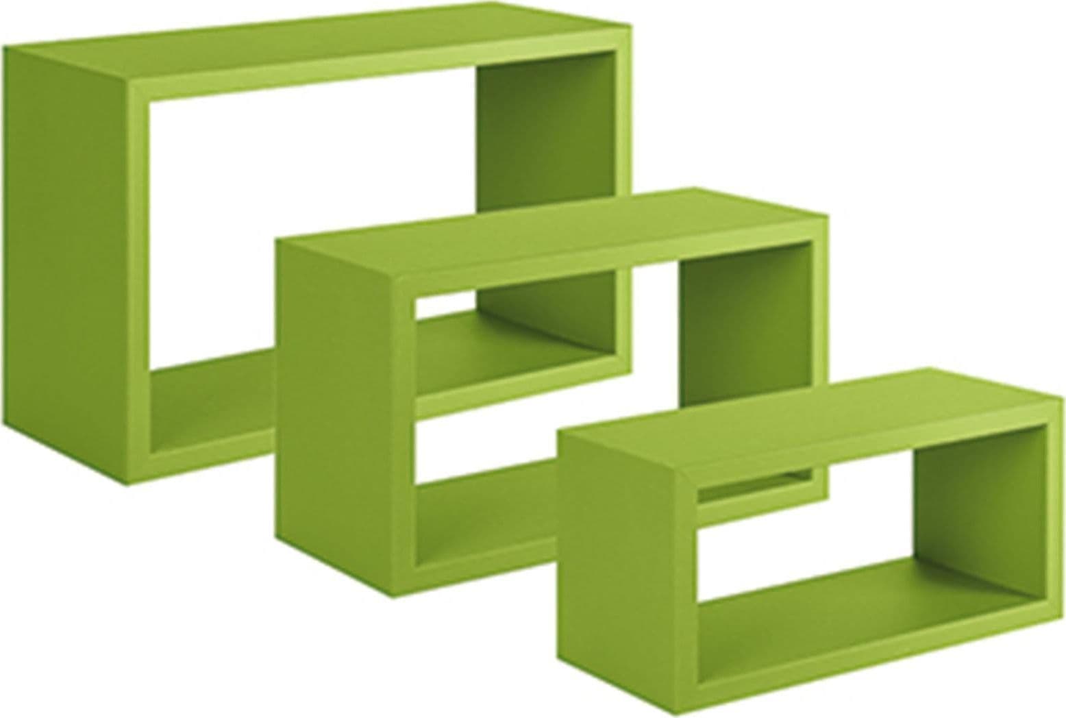 Set 3 cubi, mensole in legno "Trittico" da parete design moderno con fissaggio a scomparsa in Mensole da muro Decor Space - Altamura, commercioVirtuoso.it
