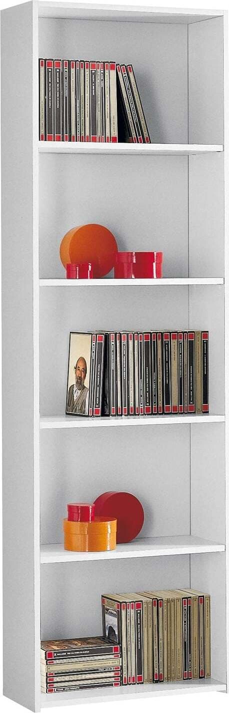 Libreria moderna in legno 5 ripiani per ufficio e cameretta h 175 cm Made in Italy Casa e cucina/Arredamento/Studio/Mobiletti e credenze/Librerie Decor Space - Altamura, Commerciovirtuoso.it