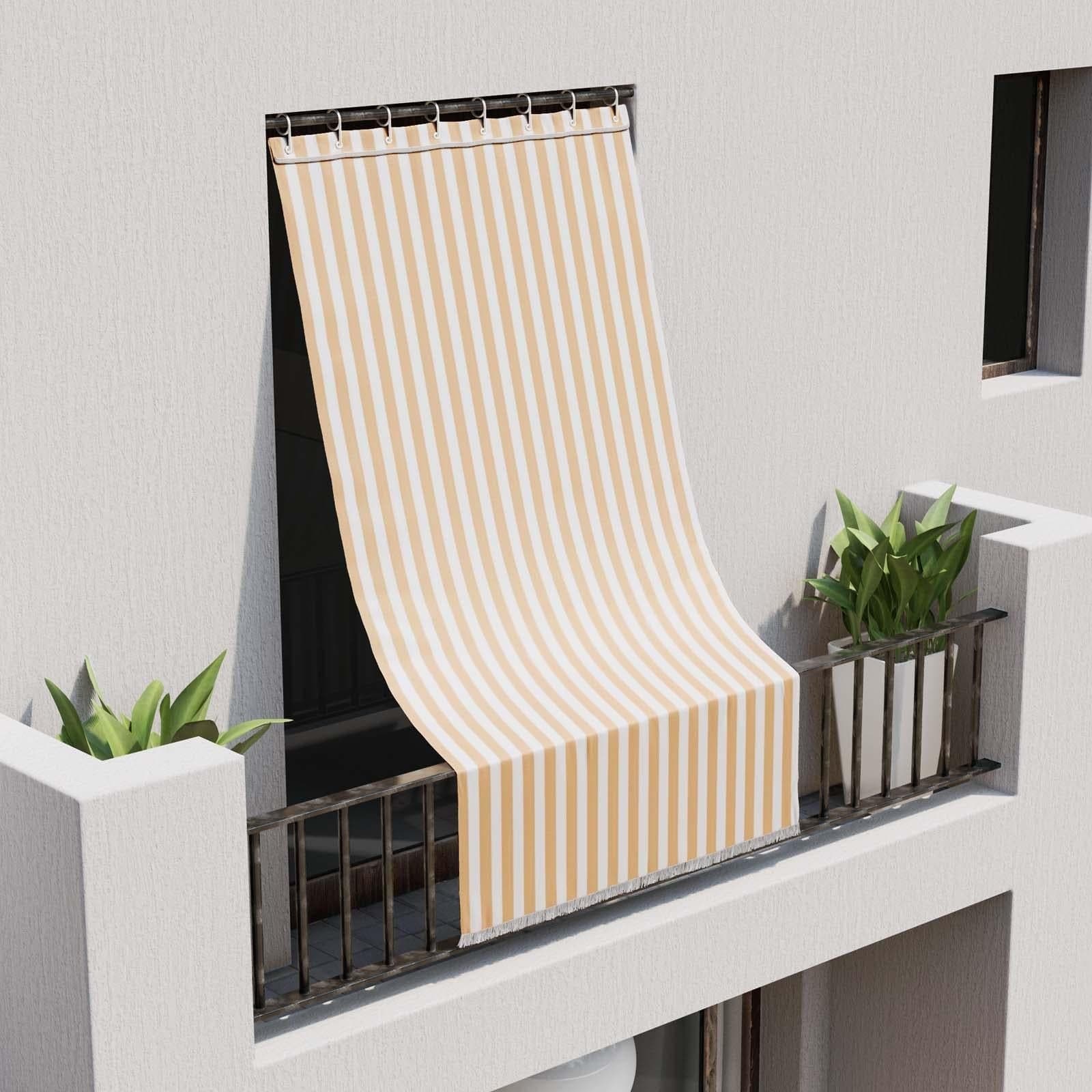 Tenda da sole con anelli per balcone e ringhiera in tessuto fasciato 140 x 250 cm in Tende da veranda Decor Space - Altamura, commercioVirtuoso.it