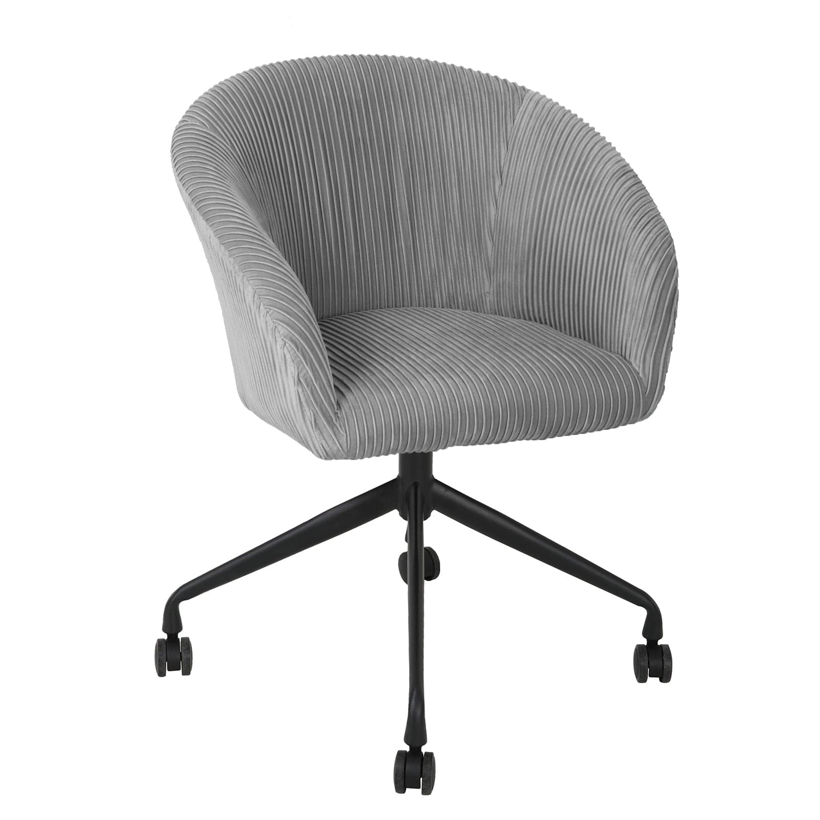 Sedia da ufficio in velluto con ruote "Parigi" per scrivania elegante e moderna in Sedie da scrivania Decor Space - Altamura, commercioVirtuoso.it