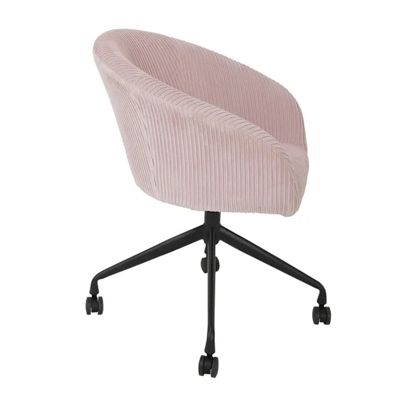 Sedia da ufficio in velluto con ruote "Parigi" per scrivania elegante e moderna in Sedie da scrivania Decor Space - Altamura, commercioVirtuoso.it
