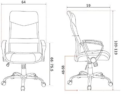 Sedia da ufficio ergonomica "Dakar" con ruote, poltrona presidenziale per scrivania Casa e cucina/Arredamento/Studio/Sedie e Sgabelli/Sedie da scrivania Decor Space - Altamura, Commerciovirtuoso.it