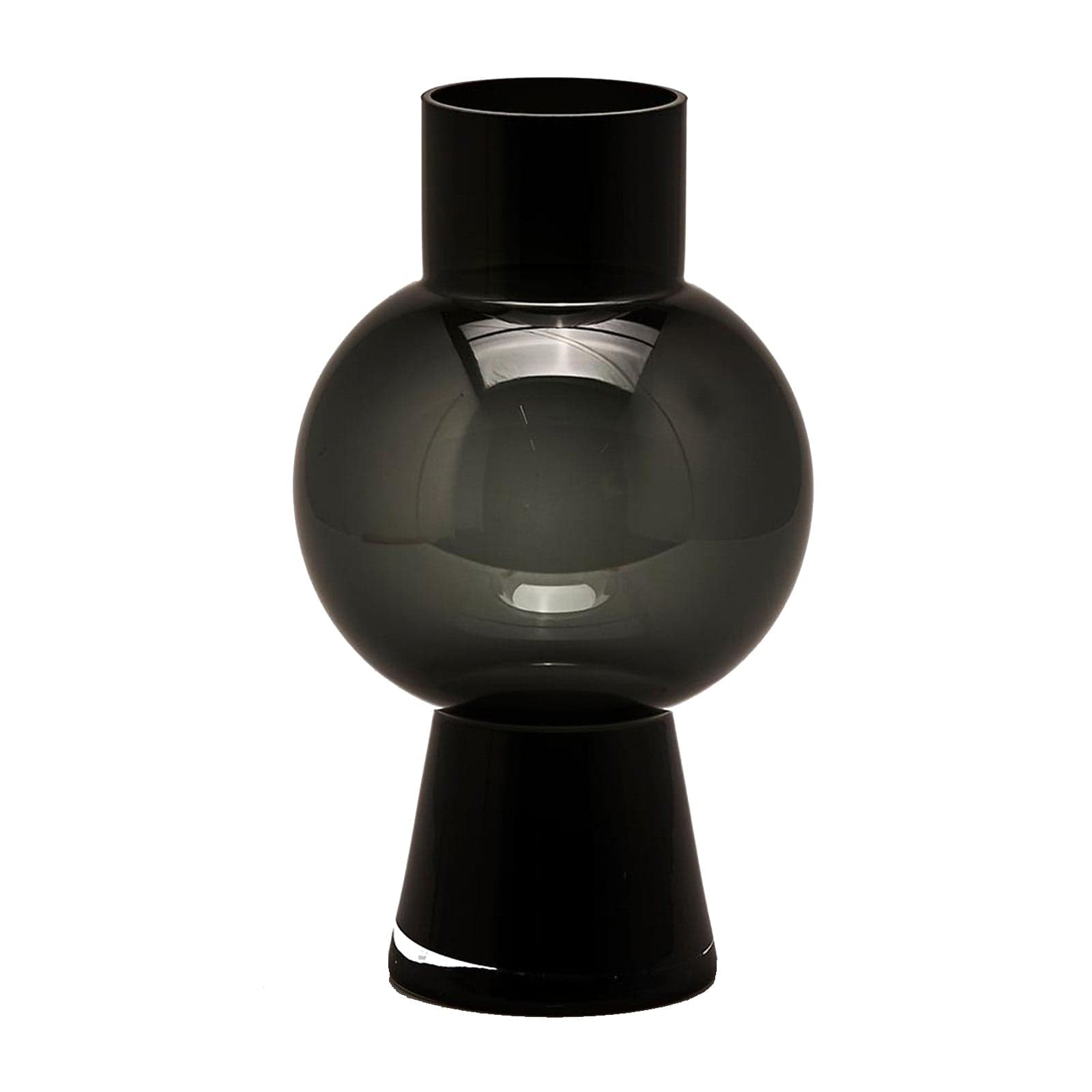 Vaso elegante in vetro Grigio Fumè a "Sfera" per piante e fiori moderno in Vasi tradizionali Decor Space - Altamura, commercioVirtuoso.it