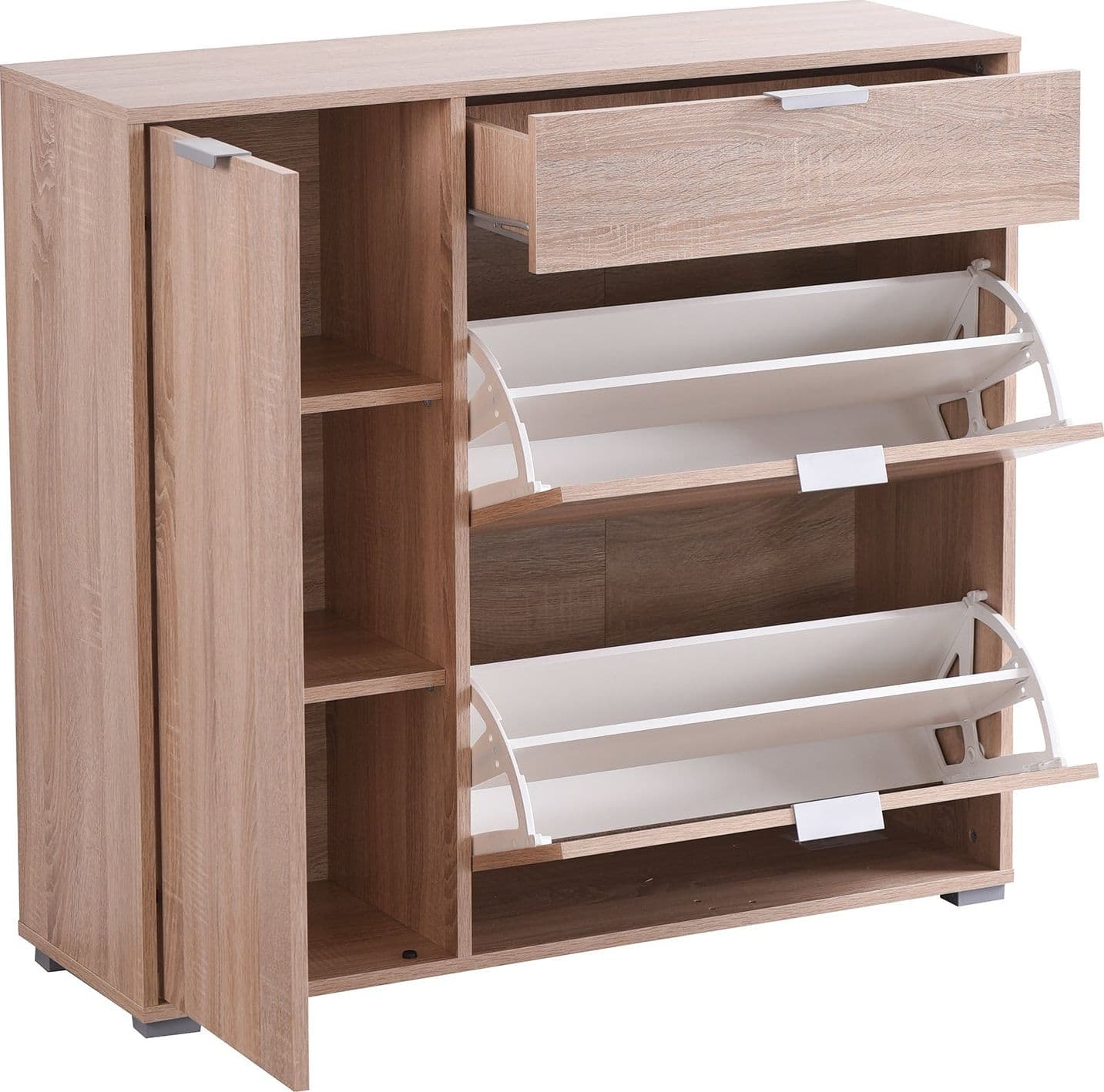Scarpiera multiuso con 3 cassetti ed 1 anta "Ada" per interno armadio basso h 94,5 cm Casa e cucina/Organizzazione interni/Organizzazione guardaroba/Portascarpe/Scarpiere Decor Space - Altamura, Commerciovirtuoso.it