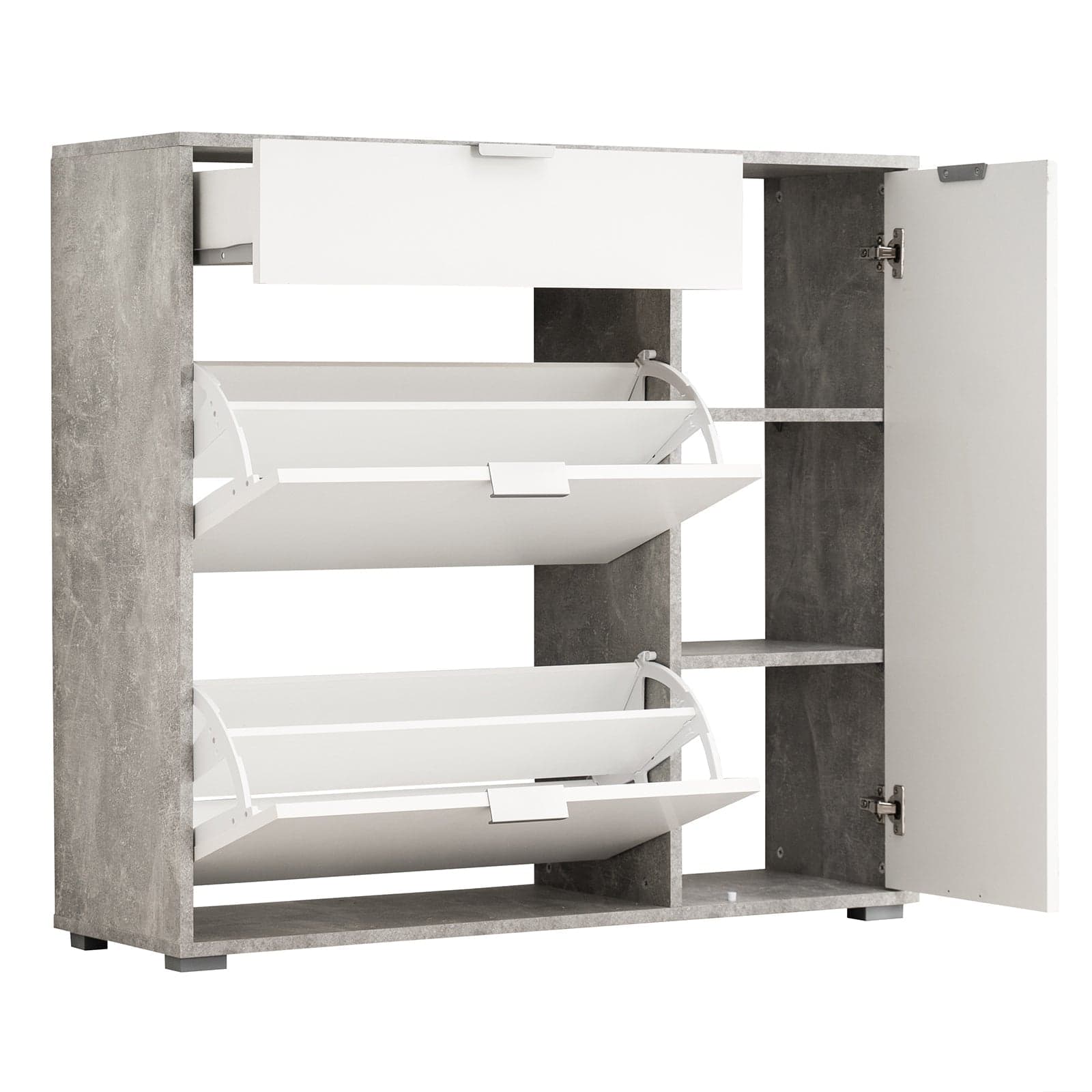 Scarpiera multiuso con 3 cassetti ed 1 anta "Ada" per interno armadio basso h 94,5 cm Casa e cucina/Organizzazione interni/Organizzazione guardaroba/Portascarpe/Scarpiere Decor Space - Altamura, Commerciovirtuoso.it