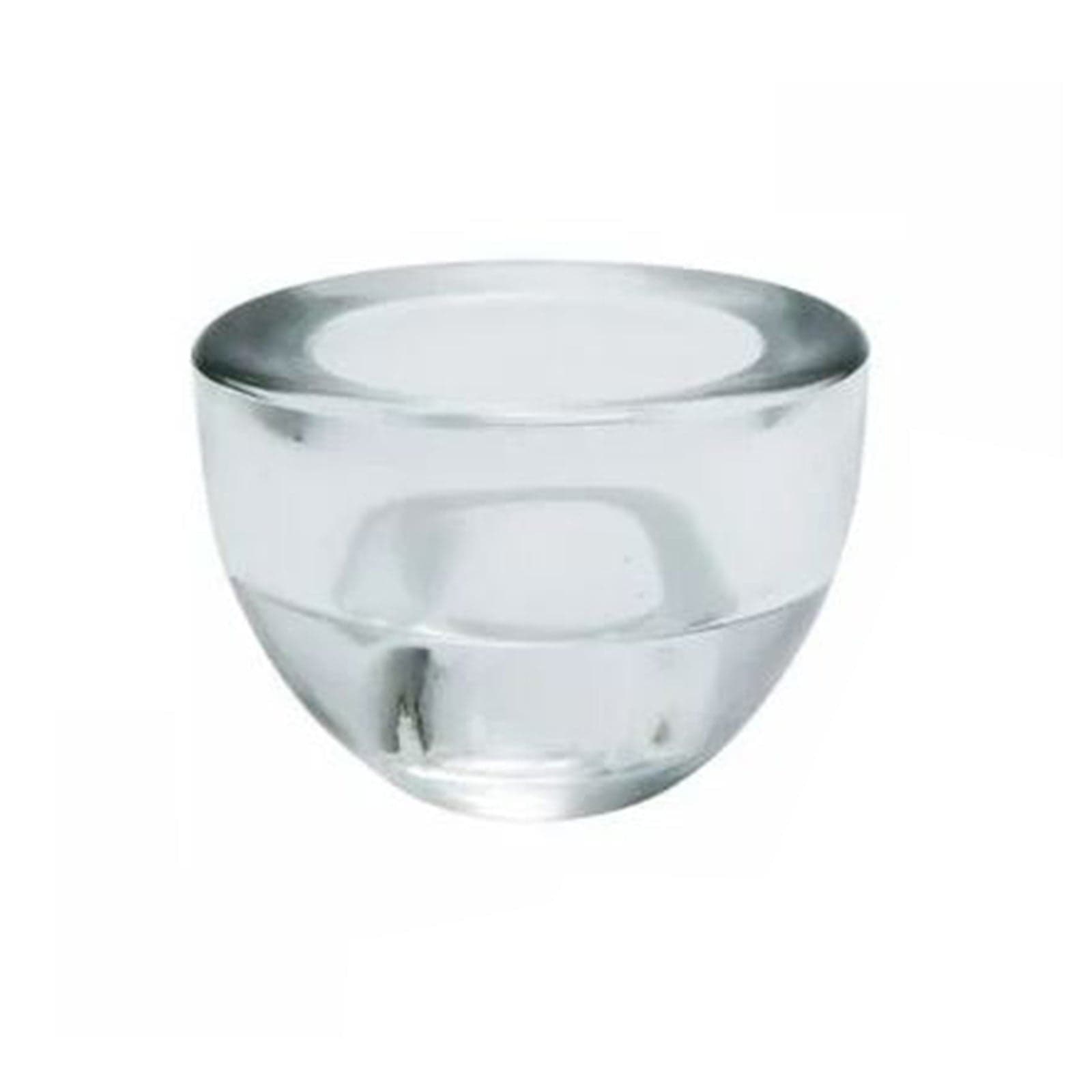 Portacandela tondo in vetro trasparente per candela e tealight elegante