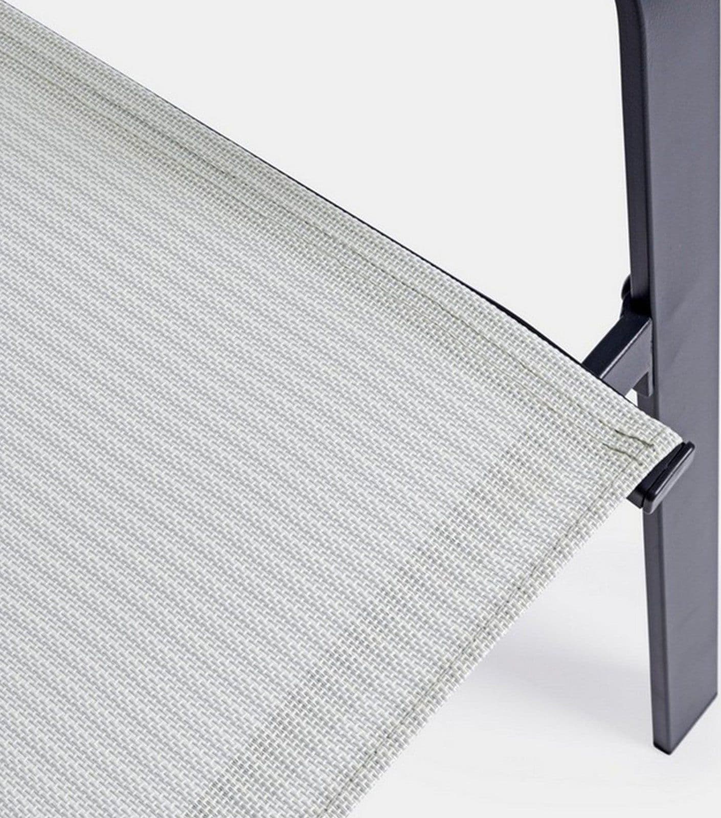 Salottino ''Arent'' in acciaio verniciato con texilene da esterno per giardino in Set di mobili Decor Space - Altamura, commercioVirtuoso.it