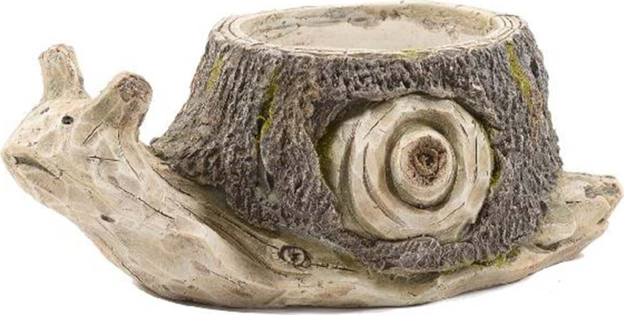 Statua decorativa Lumaca in poliresina porta vaso da esterno per giardino