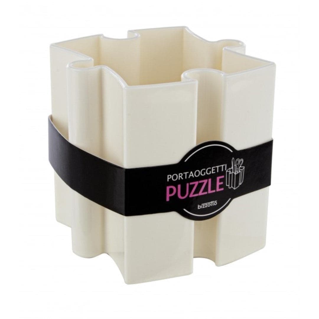 Portapenne "Puzzle" in resina per scrivania ed ufficio h 10 cm