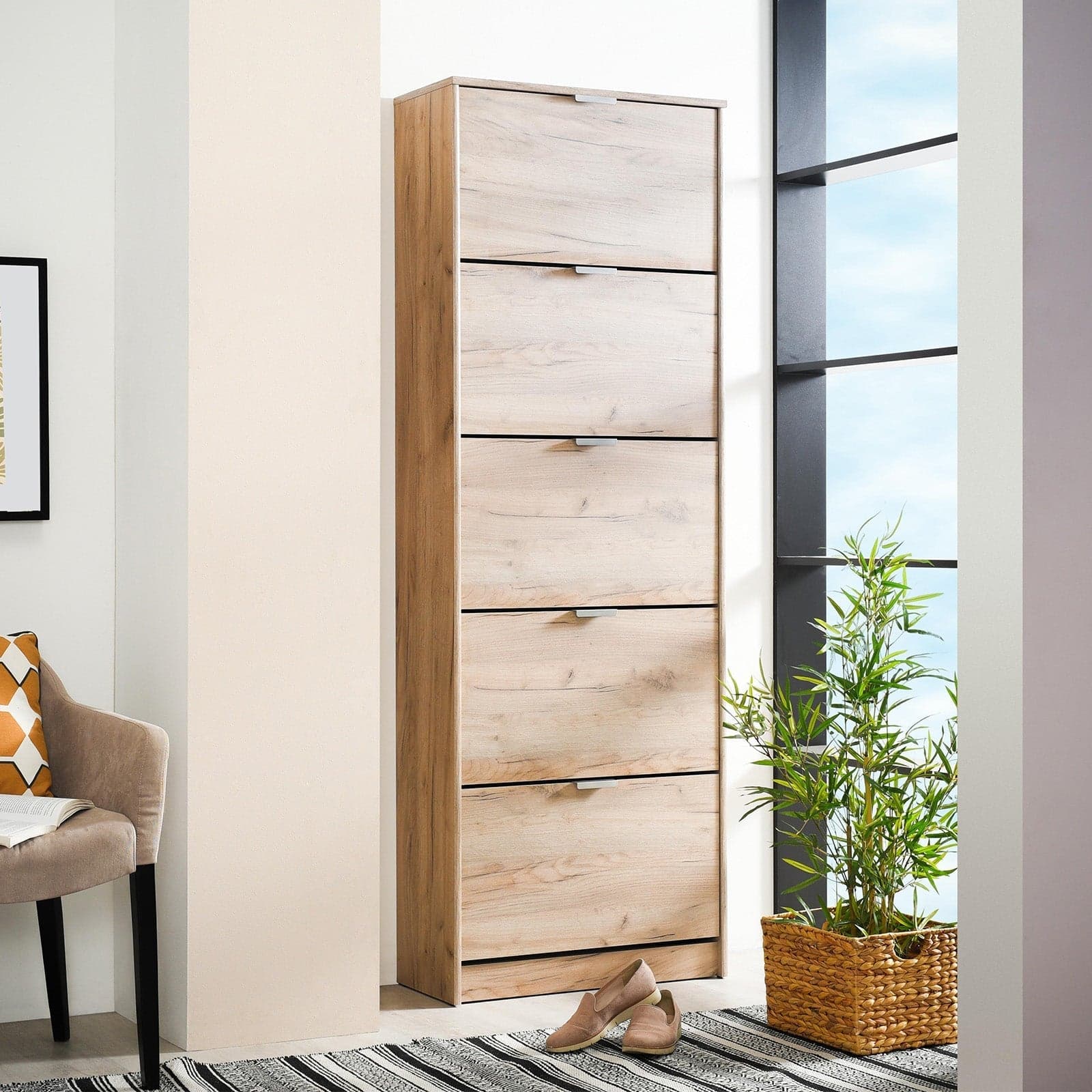 Scarpiera doppia profondità "Iceland" in legno, soluzione porta scarpe salva-spazio per la casa in Scarpiere Decor Space - Altamura, commercioVirtuoso.it