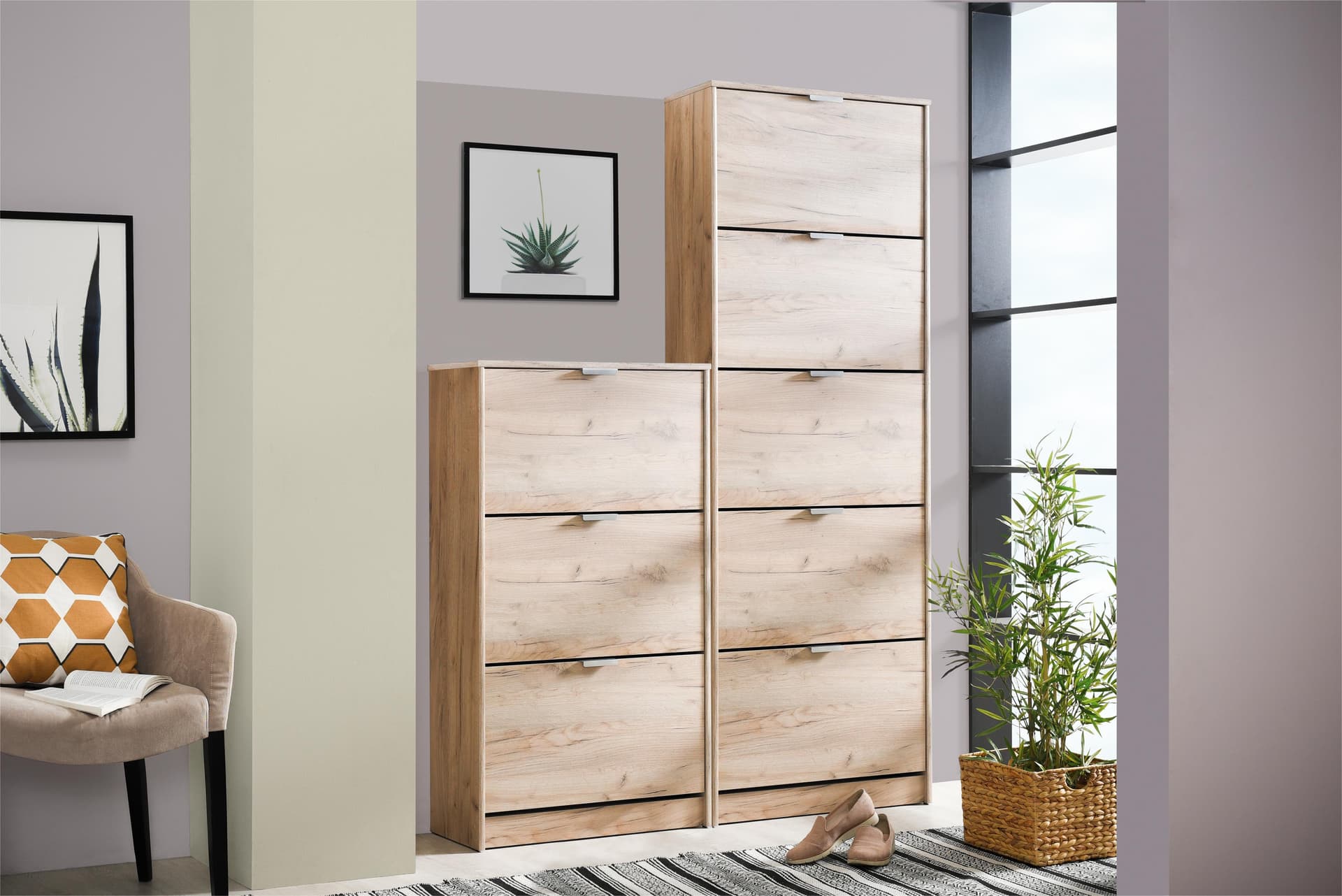 Scarpiera doppia profondità "Iceland" in legno, soluzione porta scarpe salva-spazio per la casa in Scarpiere Decor Space - Altamura, commercioVirtuoso.it