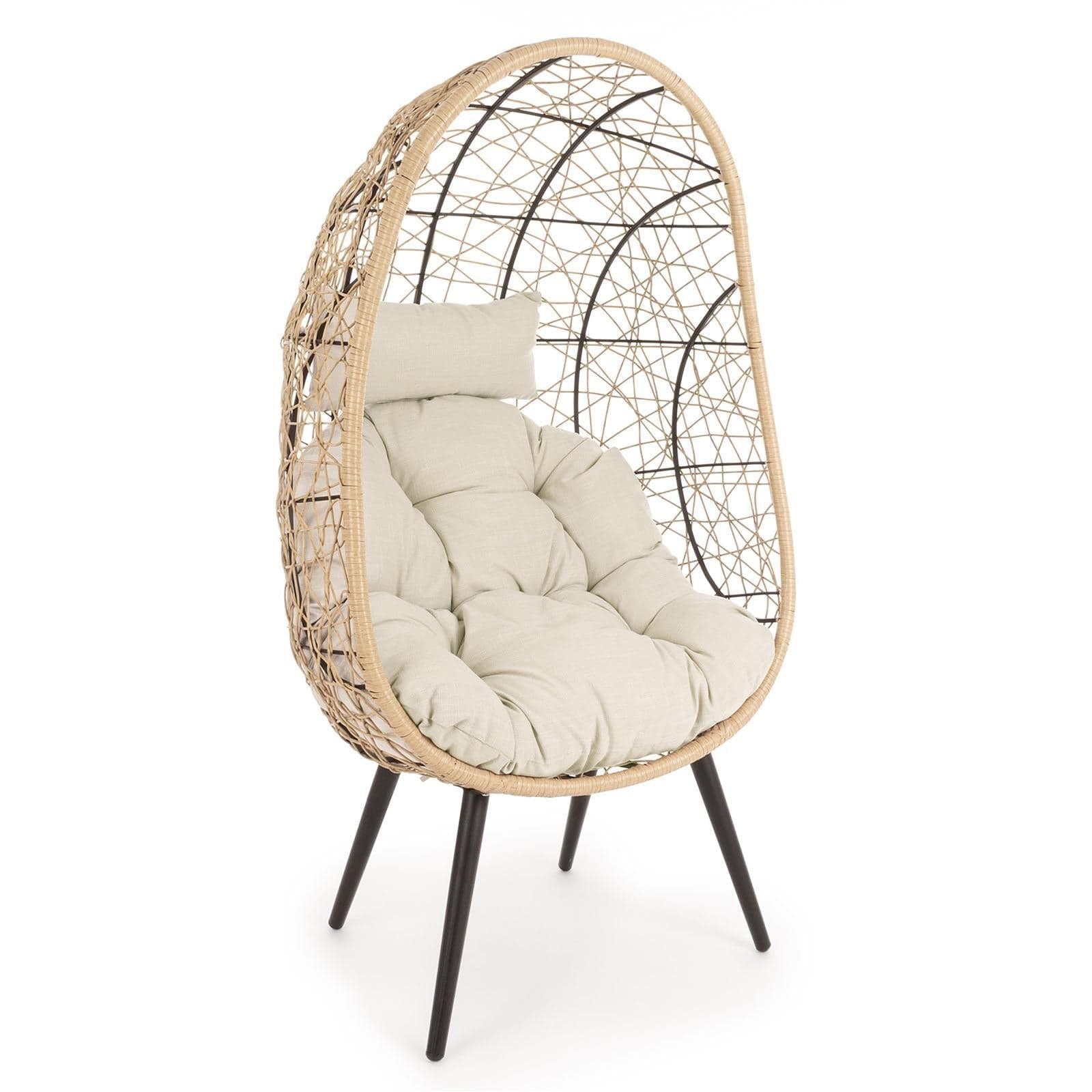 Poltrona sedia "Marley" da esterno salottino intrecciato con cuscino in Poltrone Decor Space - Altamura, commercioVirtuoso.it