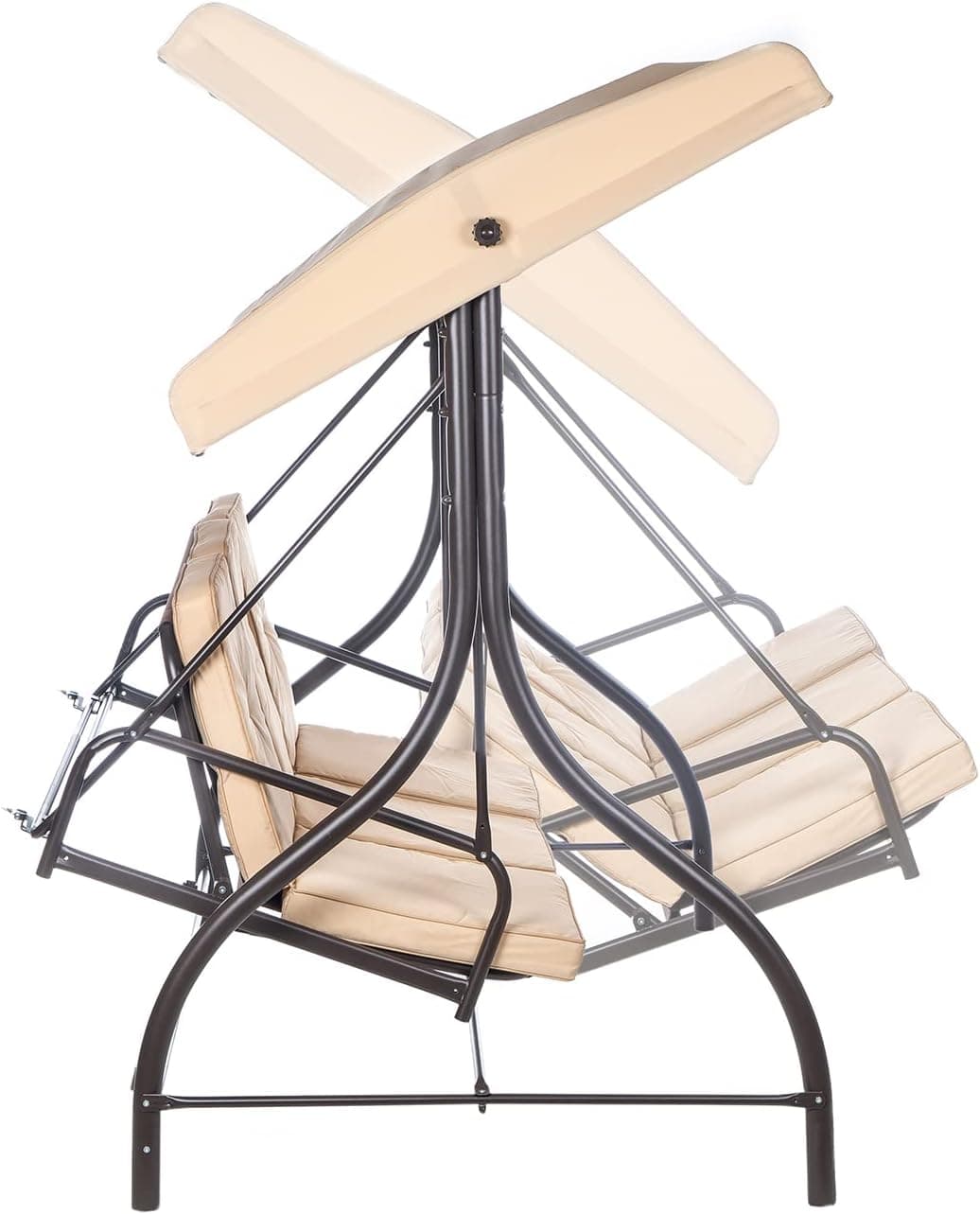 Dondolo 3 posti "Katay" altalena da giardino e veranda reclinabile a letto 194 cm in Dondoli coperti Decor Space - Altamura, commercioVirtuoso.it