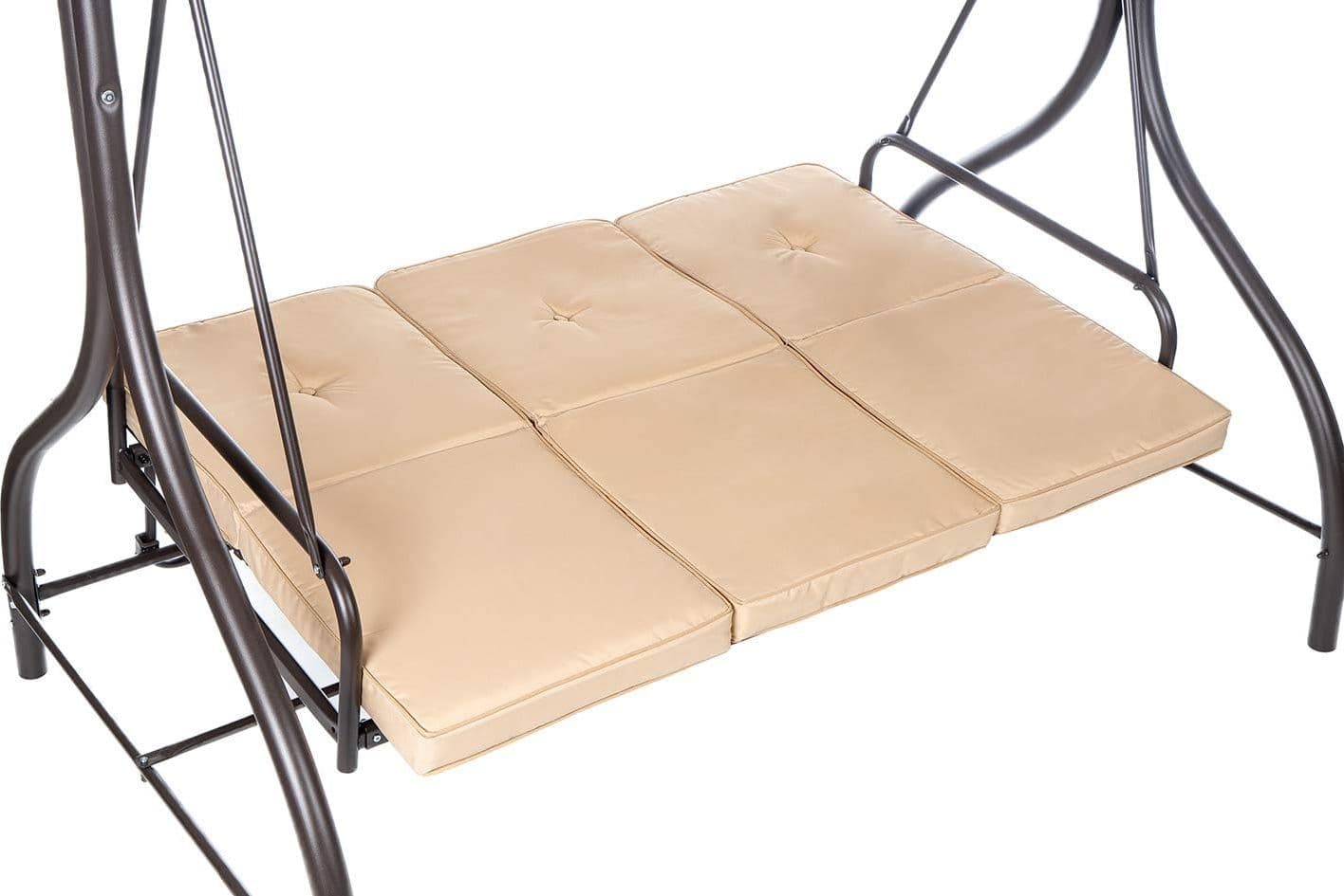 Dondolo 3 posti "Katay" altalena da giardino e veranda reclinabile a letto 194 cm in Dondoli coperti Decor Space - Altamura, commercioVirtuoso.it