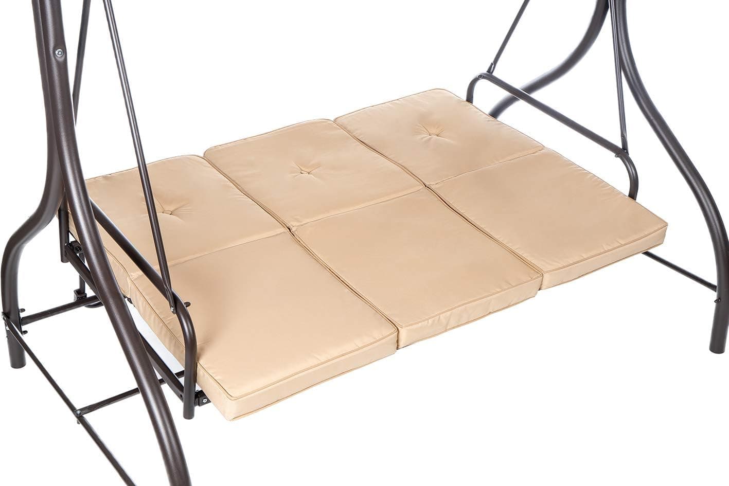 Dondolo 3 posti "Katay" altalena da giardino e veranda reclinabile a letto 194 cm in Dondoli coperti Decor Space - Altamura, commercioVirtuoso.it