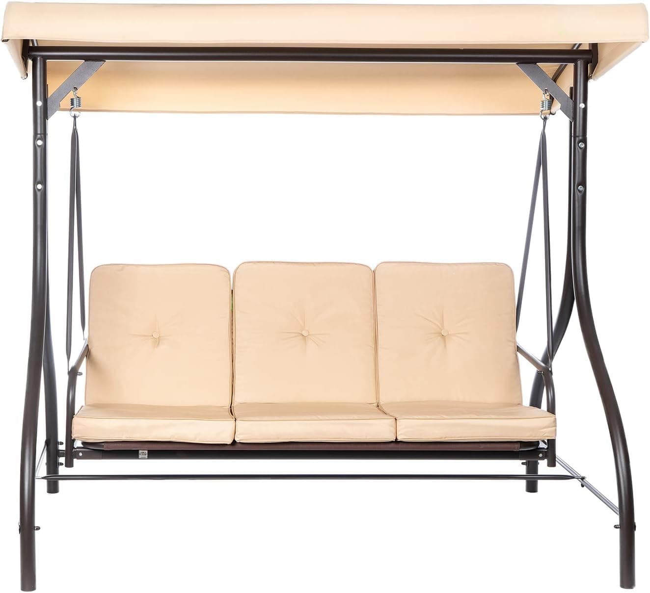 Dondolo 3 posti "Katay" altalena da giardino e veranda reclinabile a letto 194 cm in Dondoli coperti Decor Space - Altamura, commercioVirtuoso.it