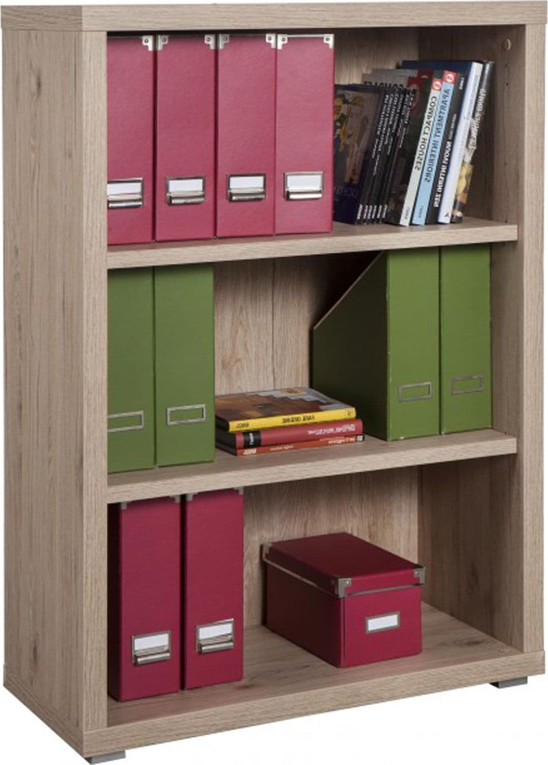 Libreria Bassa con 2 ante e 2 cassetti in legno da ufficio e cameretta arredamento "Made in Italy" in Librerie Decor Space - Altamura, commercioVirtuoso.it