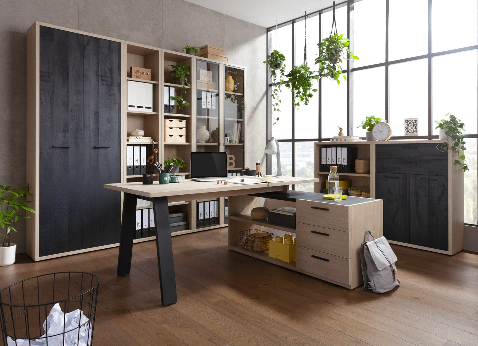 Libreria in legno Rovere Elegancia "Davinci" da ufficio arredamento per interno in Librerie Decor Space - Altamura, commercioVirtuoso.it