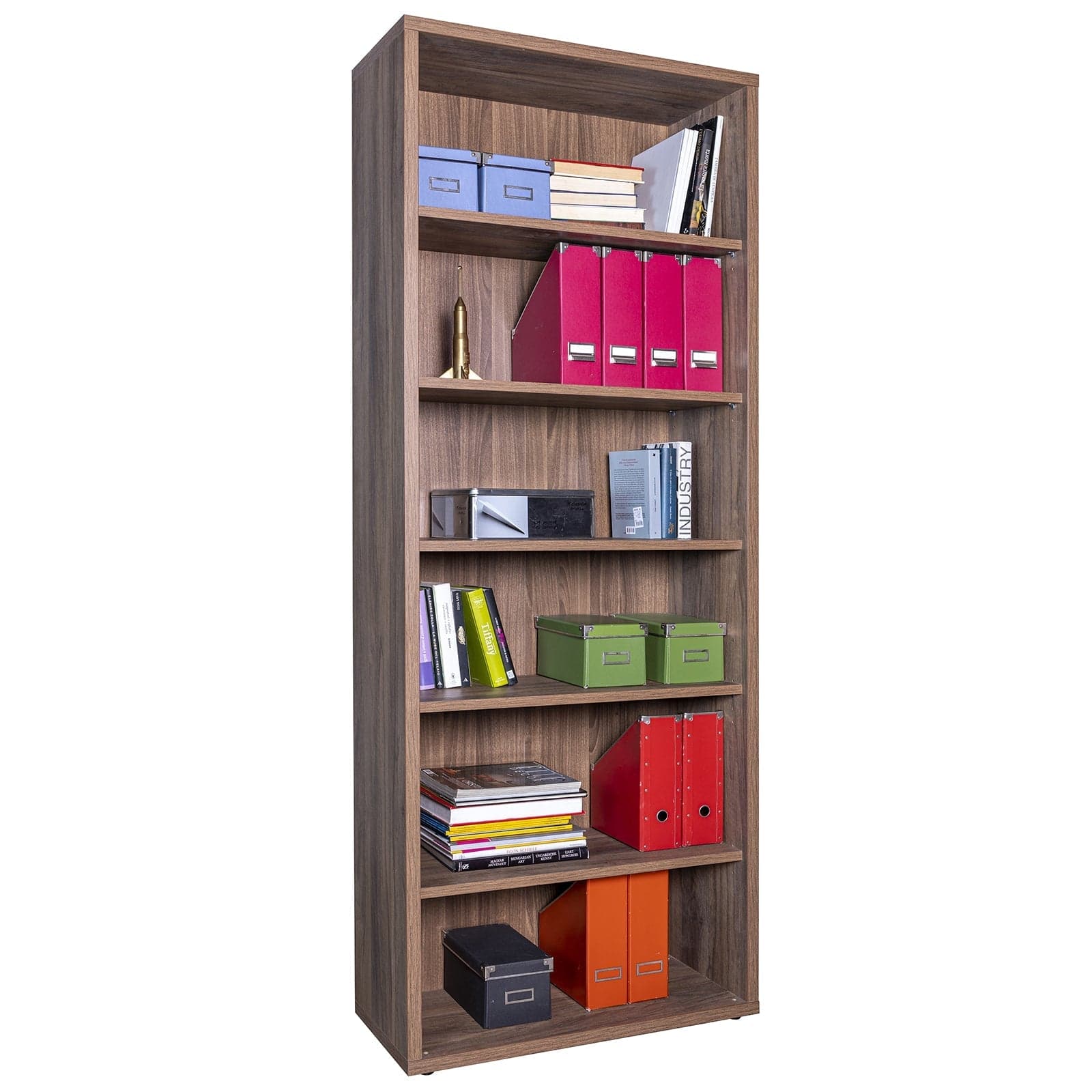 Libreria larga con 6 ripiani in legno da ufficio e cameretta arredamento "Made in Italy" Casa e cucina/Arredamento/Studio/Mobiletti e credenze/Librerie Decor Space - Altamura, Commerciovirtuoso.it