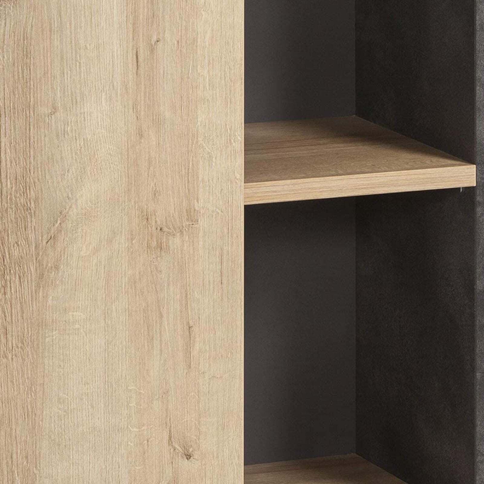 Libreria bassa da ufficio 3 ripiani con anta in legno, arredamento interno h 110 cm Casa e cucina/Arredamento/Studio/Mobiletti e credenze/Librerie Decor Space - Altamura, Commerciovirtuoso.it