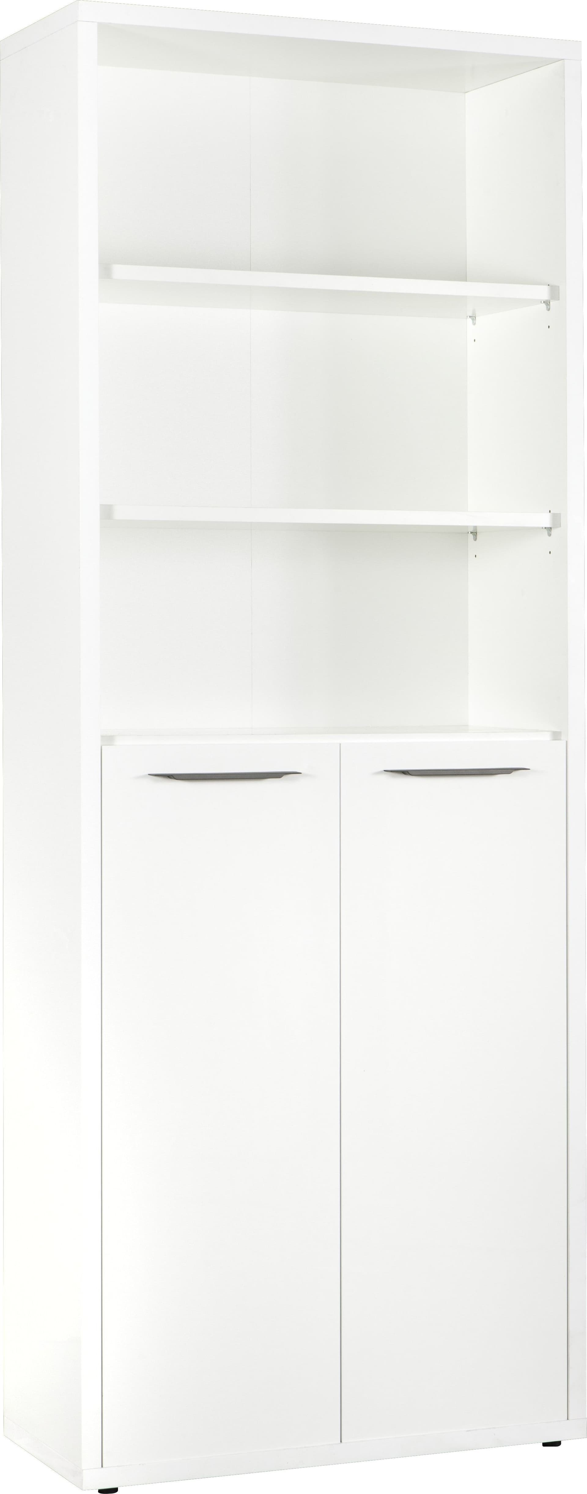 Libreria larga con 2 ante basse in legno da ufficio e cameretta arredamento "Made in Italy" in Librerie Decor Space - Altamura, commercioVirtuoso.it