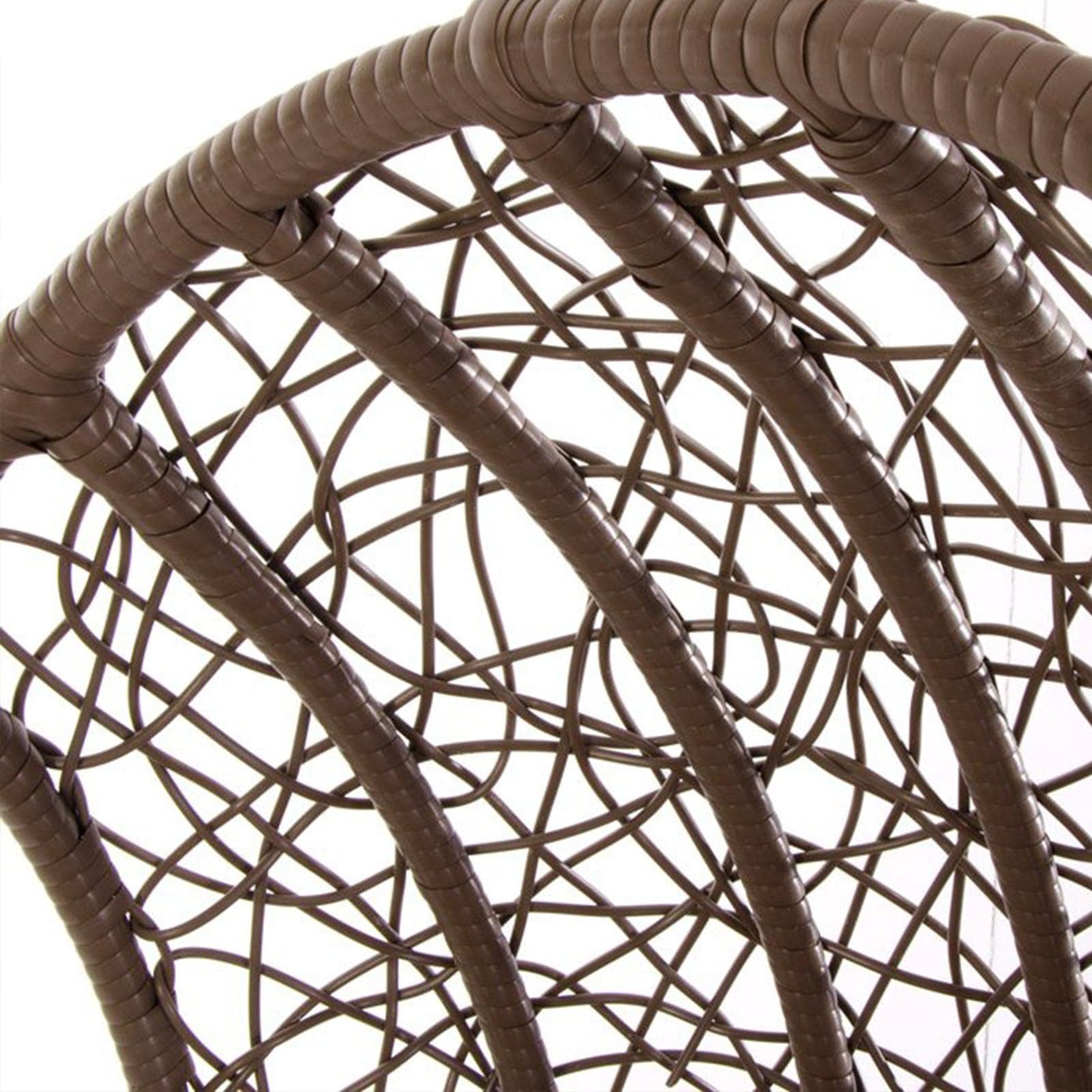 Poltrona a dondolo sospesa "Monopoli" per giardino e veranda in rattan con cuscino - 3