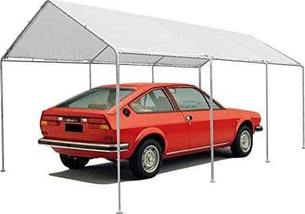 Gazebo per auto "Carport" con pali in acciaio 3 x 6 mt garage da giardino Giardino e giardinaggio/Arredamento da giardino e accessori/Ombrelloni tende e tettucci parasole/Gazebo Decor Space - Altamura, Commerciovirtuoso.it