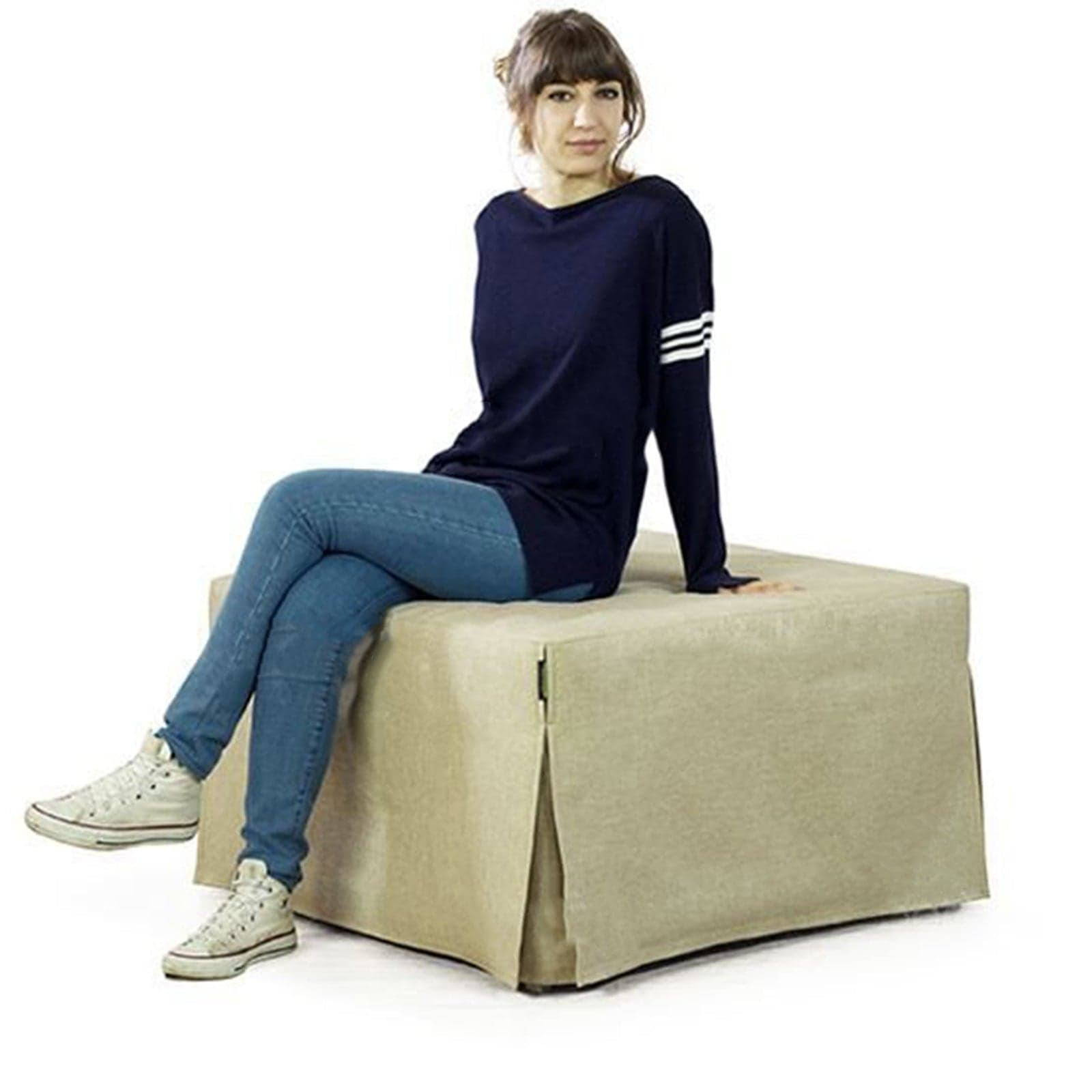 Pouf letto trasformabile "Mercurio" pieghevole con materasso "Made in Italy" Casa e cucina/Arredamento/Soggiorno/Divani Decor Space - Altamura, Commerciovirtuoso.it