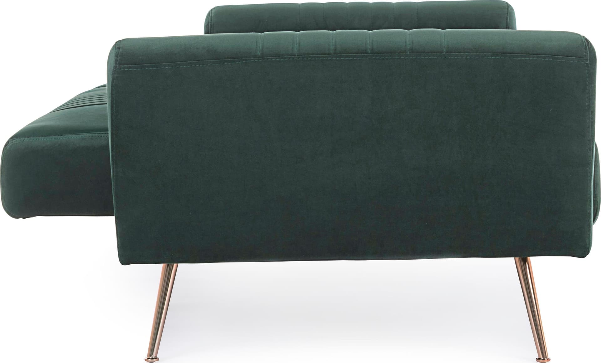 Divano letto in velluto verde 3 posti "Johnny " con piedi e struttura ottone 210 cm in Divani Decor Space - Altamura, commercioVirtuoso.it