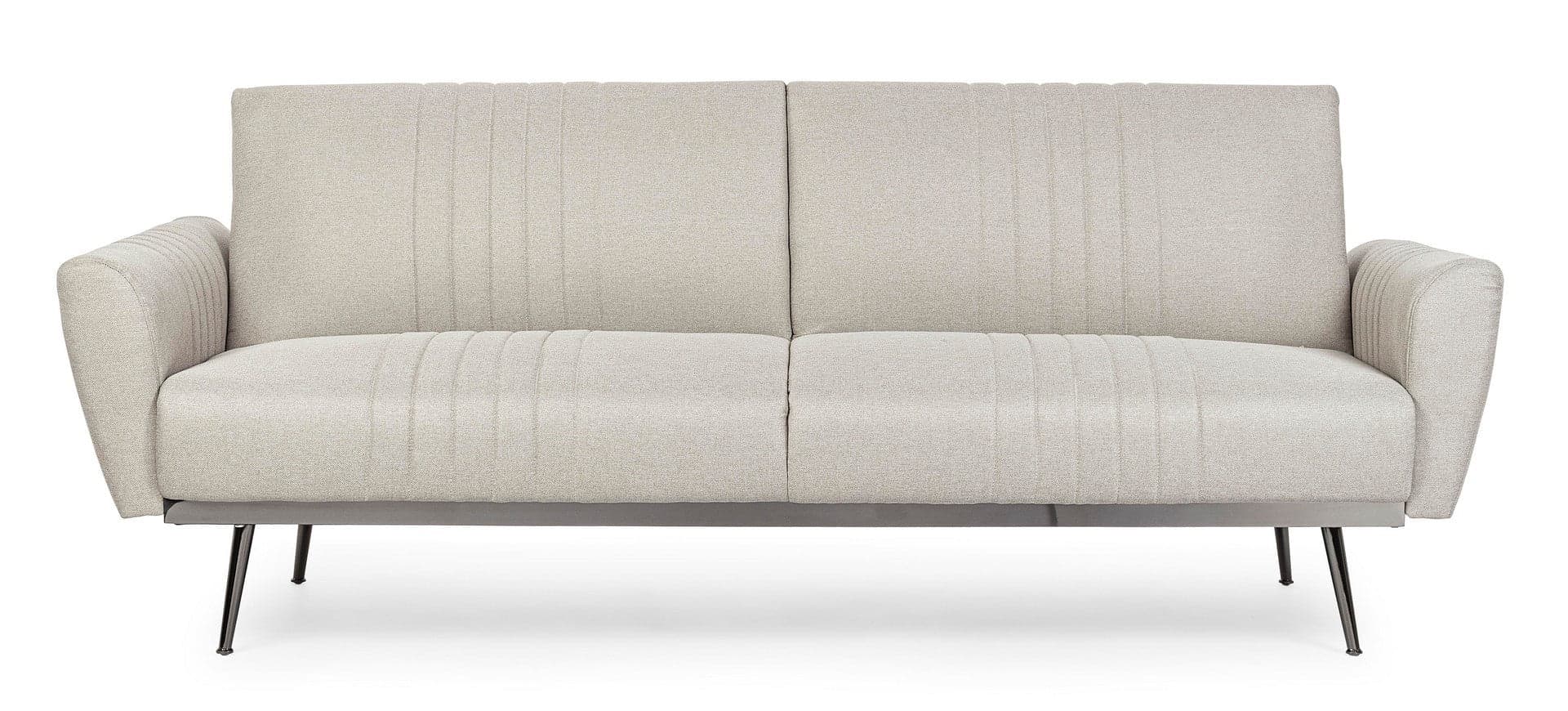 Divano letto in velluto verde 3 posti "Johnny " con piedi e struttura ottone 210 cm in Divani Decor Space - Altamura, commercioVirtuoso.it