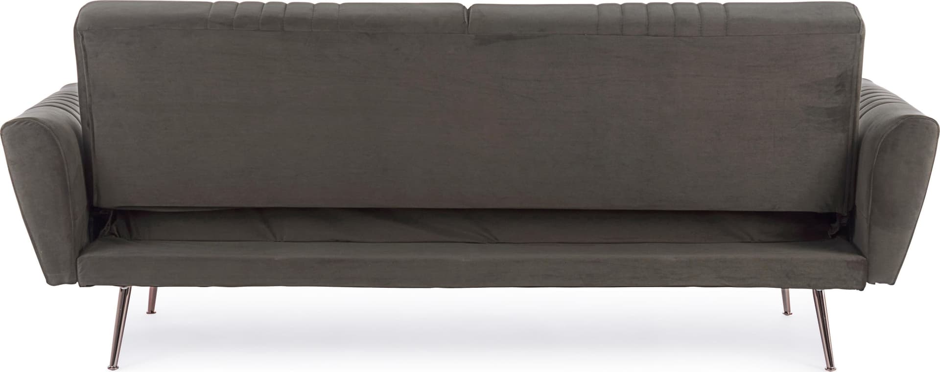 Divano letto in velluto verde 3 posti "Johnny " con piedi e struttura ottone 210 cm - 26