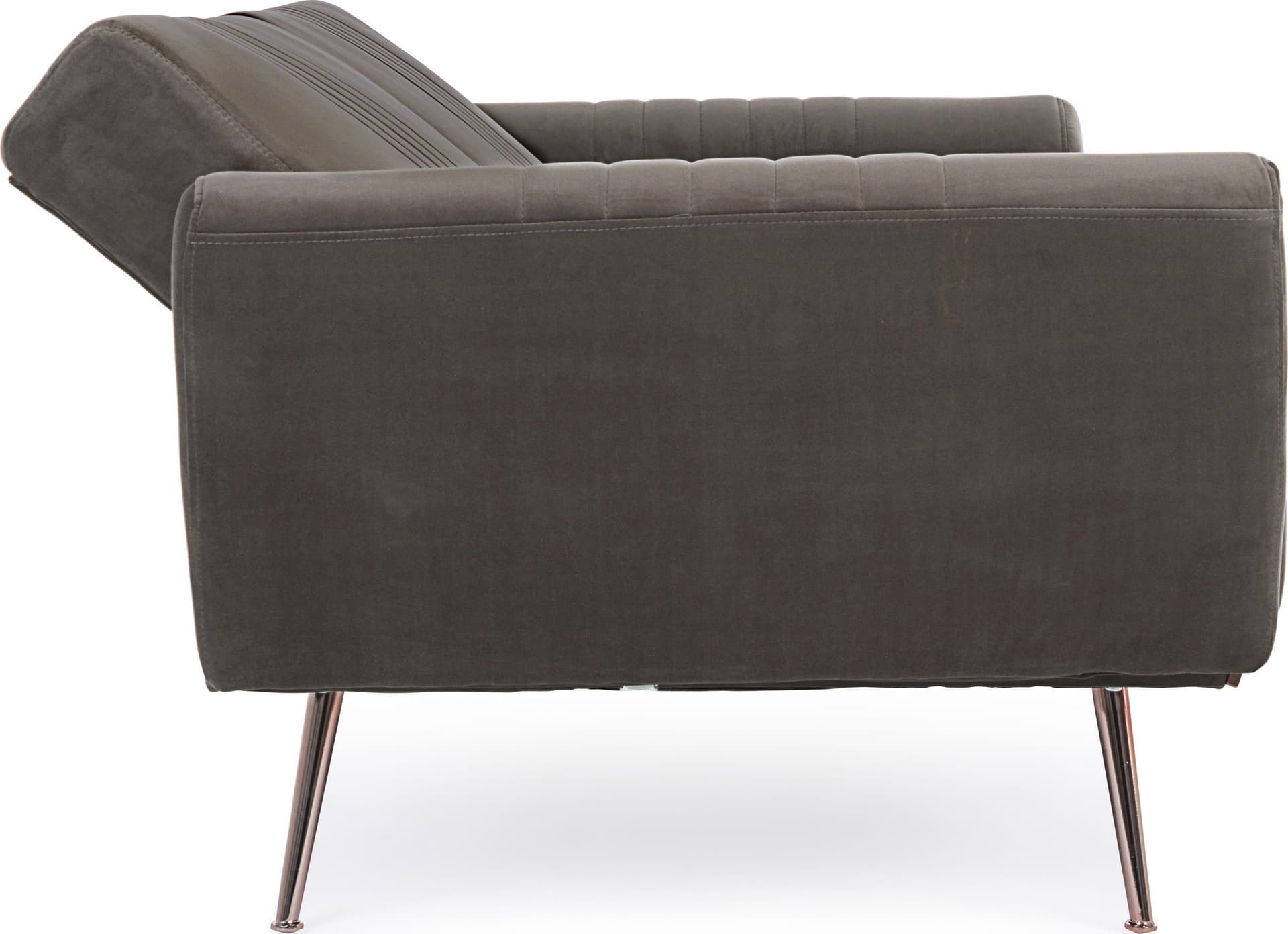 Divano letto in velluto verde 3 posti "Johnny " con piedi e struttura ottone 210 cm - 27