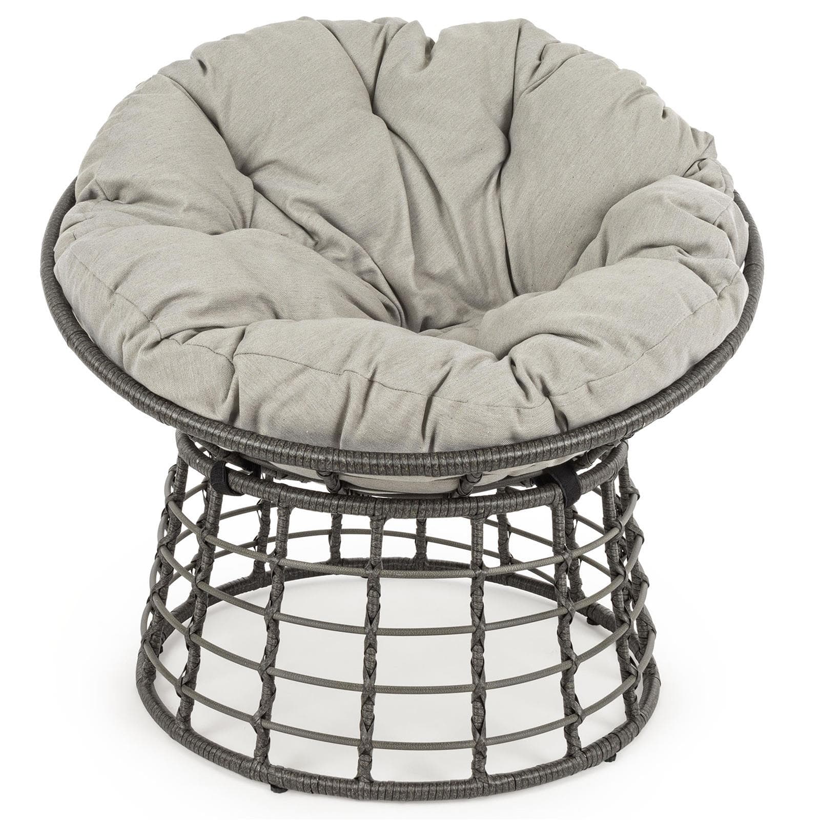 Poltrona a culla "Molly" in rattan con cuscino per giardino e veranda Giardino e giardinaggio/Arredamento da giardino e accessori/Poltrone Decor Space - Altamura, Commerciovirtuoso.it