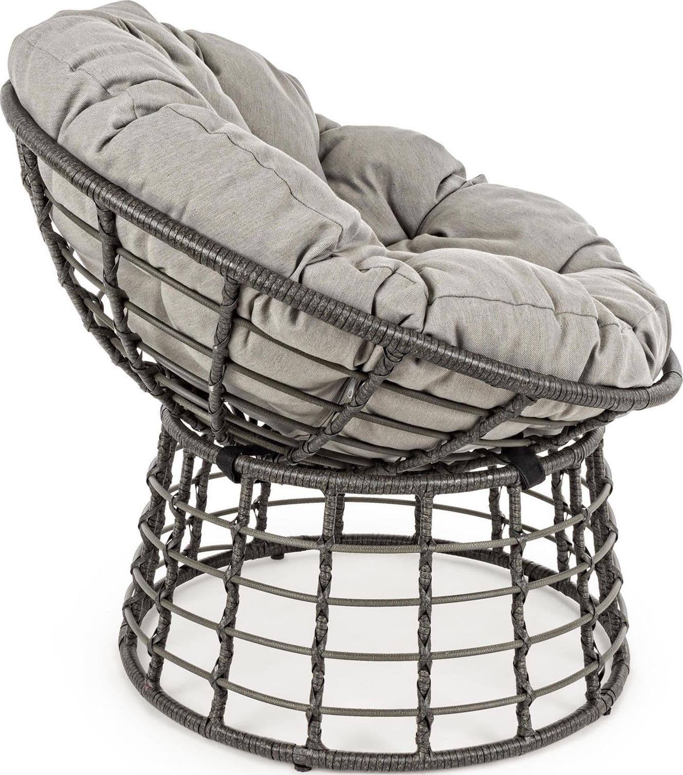 Poltrona a culla "Molly" in rattan con cuscino per giardino e veranda Giardino e giardinaggio/Arredamento da giardino e accessori/Poltrone Decor Space - Altamura, Commerciovirtuoso.it
