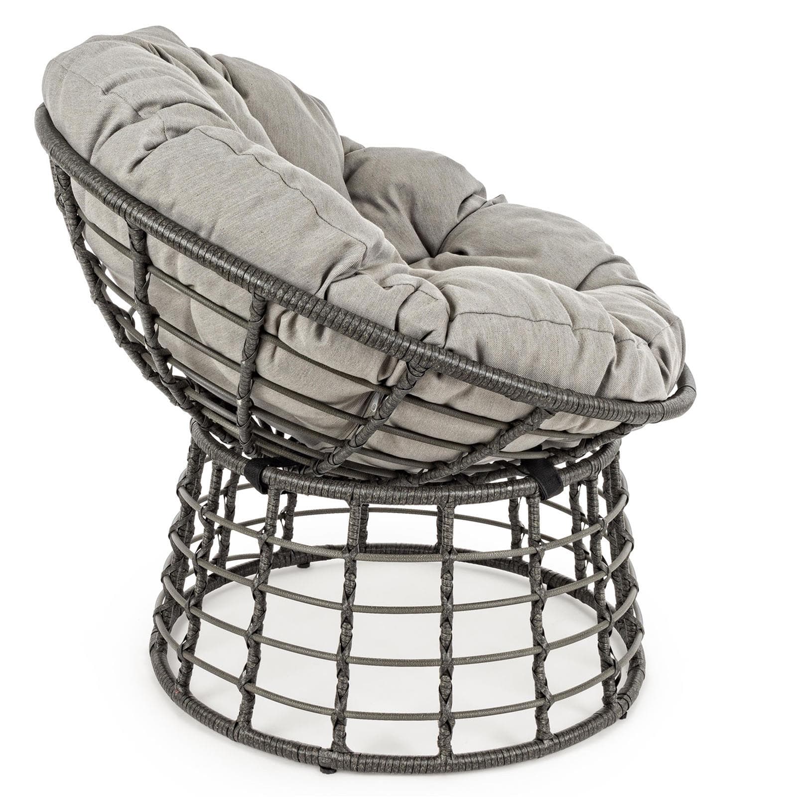Poltrona a culla "Molly" in rattan con cuscino per giardino e veranda Giardino e giardinaggio/Arredamento da giardino e accessori/Poltrone Decor Space - Altamura, Commerciovirtuoso.it