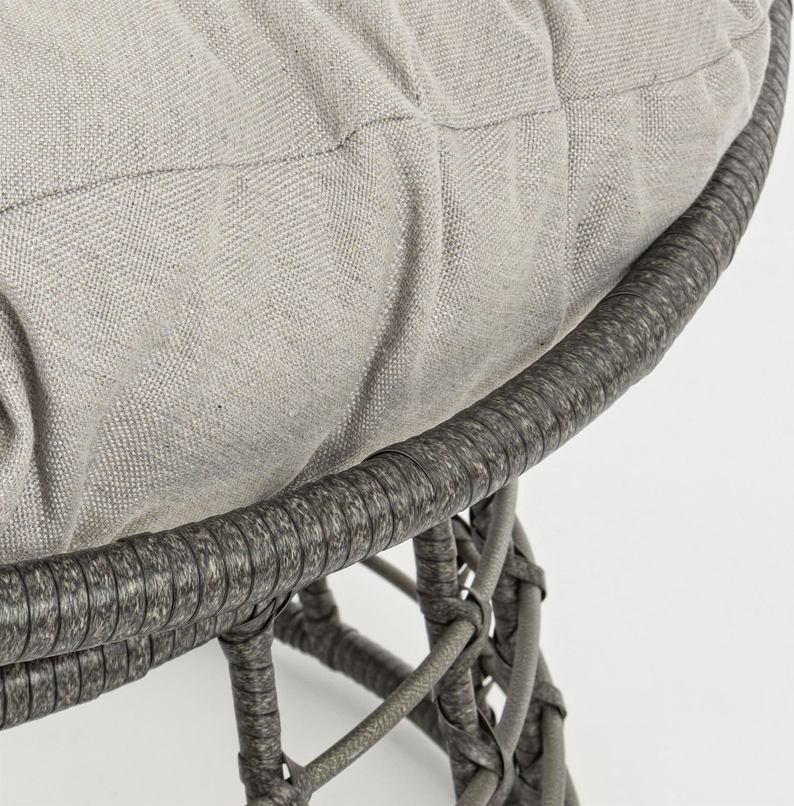 Poltrona a culla "Molly" in rattan con cuscino per giardino e veranda Giardino e giardinaggio/Arredamento da giardino e accessori/Poltrone Decor Space - Altamura, Commerciovirtuoso.it