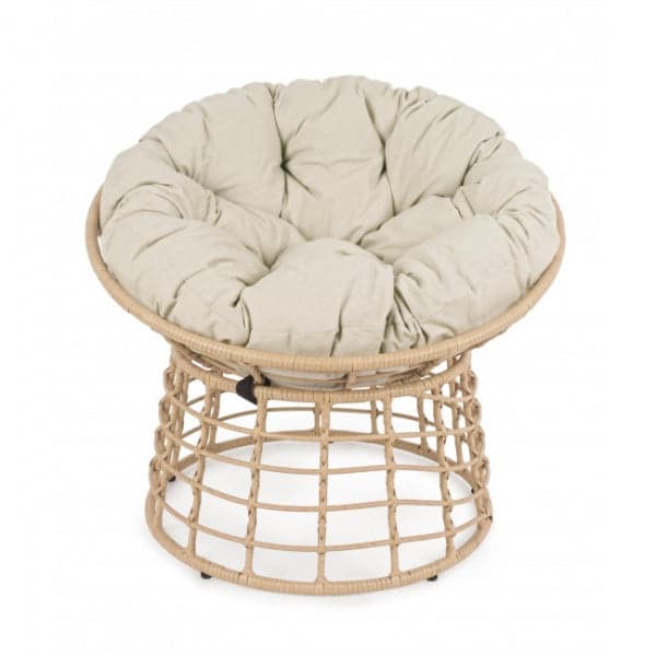 Poltrona a culla "Molly" in rattan con cuscino per giardino e veranda Giardino e giardinaggio/Arredamento da giardino e accessori/Poltrone Decor Space - Altamura, Commerciovirtuoso.it