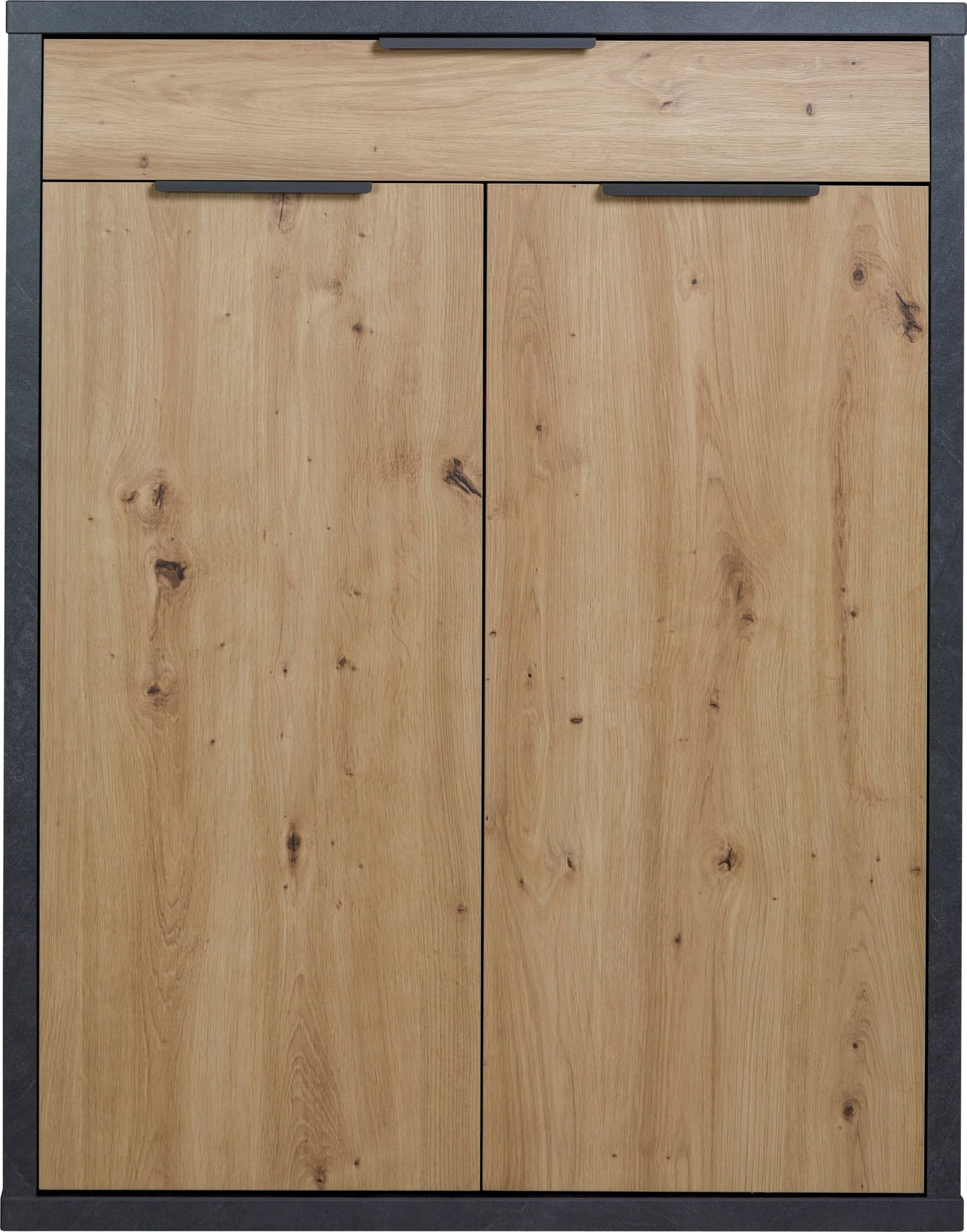 Scarpiera multiuso con 2 ante ed 1 cassetto "Segno" Rovere e Nero per interno armadio basso Casa e cucina/Organizzazione interni/Organizzazione guardaroba/Portascarpe/Scarpiere Decor Space - Altamura, Commerciovirtuoso.it