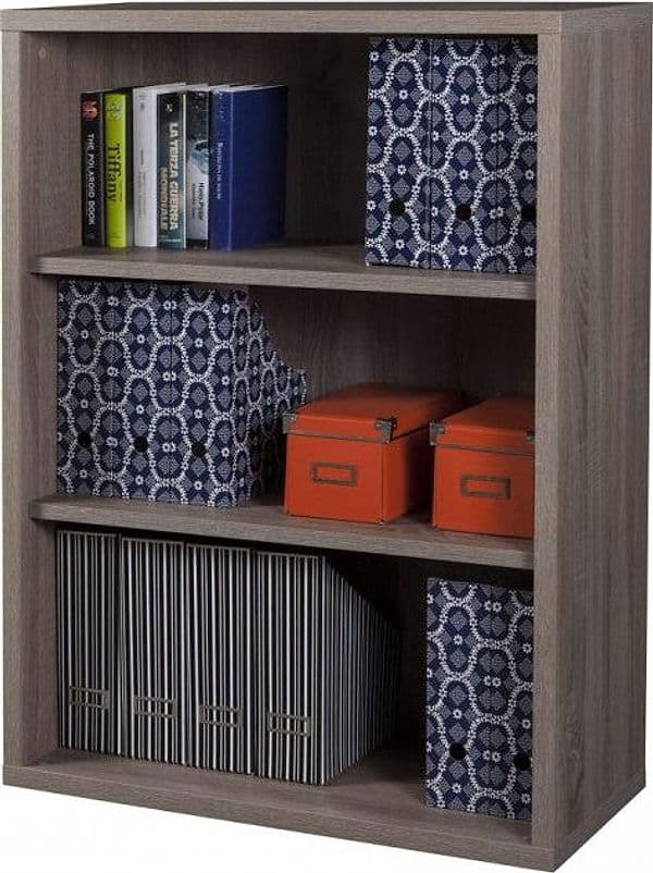 Libreria Bassa con 2 ante in legno da ufficio e cameretta arredamento "Made in Italy" in Librerie Decor Space - Altamura, commercioVirtuoso.it
